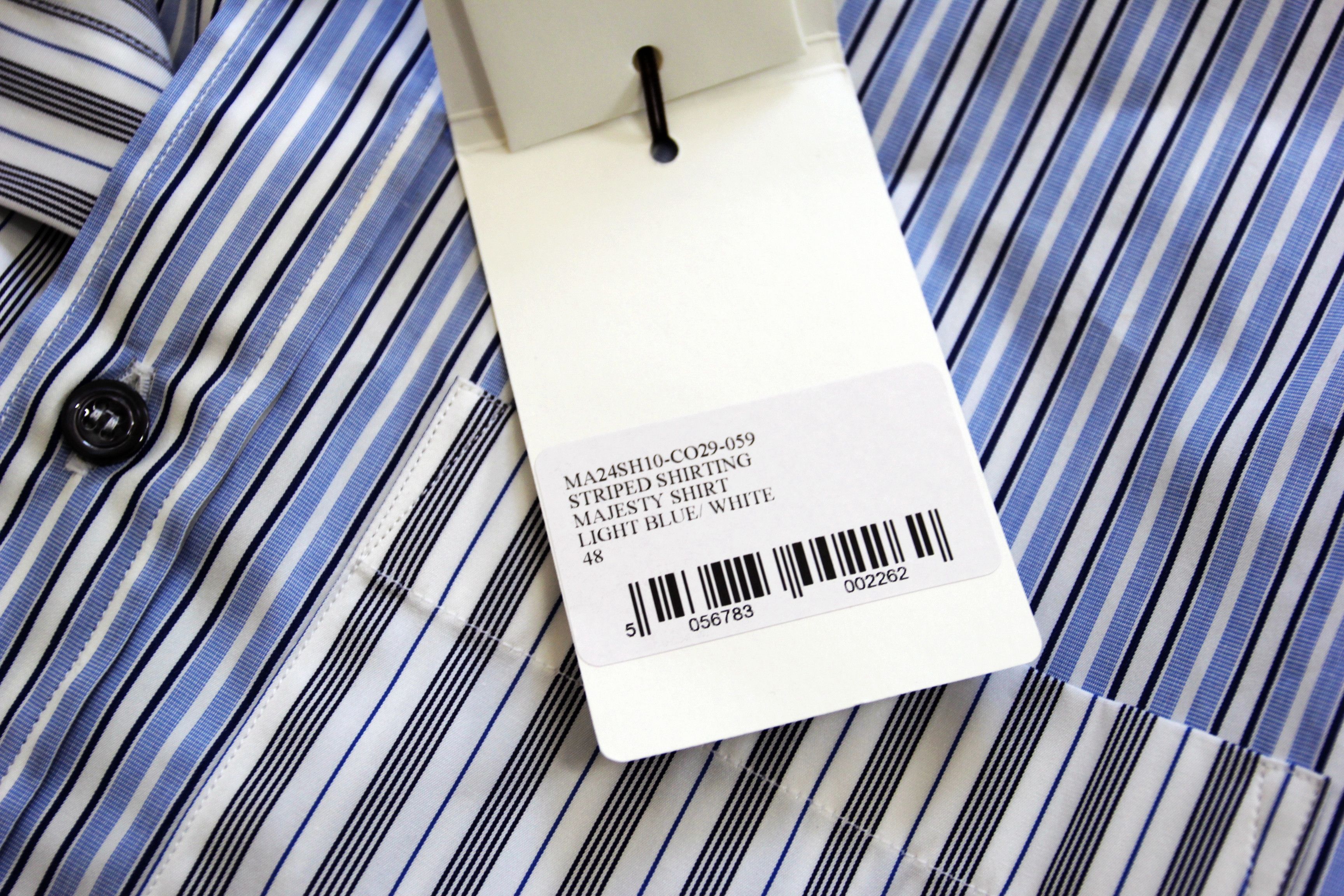 Wales Bonner BNWT AW24 WALES BONNER STRIPED SHIRTING MAJESTY SHIRT 48 Size US M / EU 48-50 / 2 - 8 Thumbnail