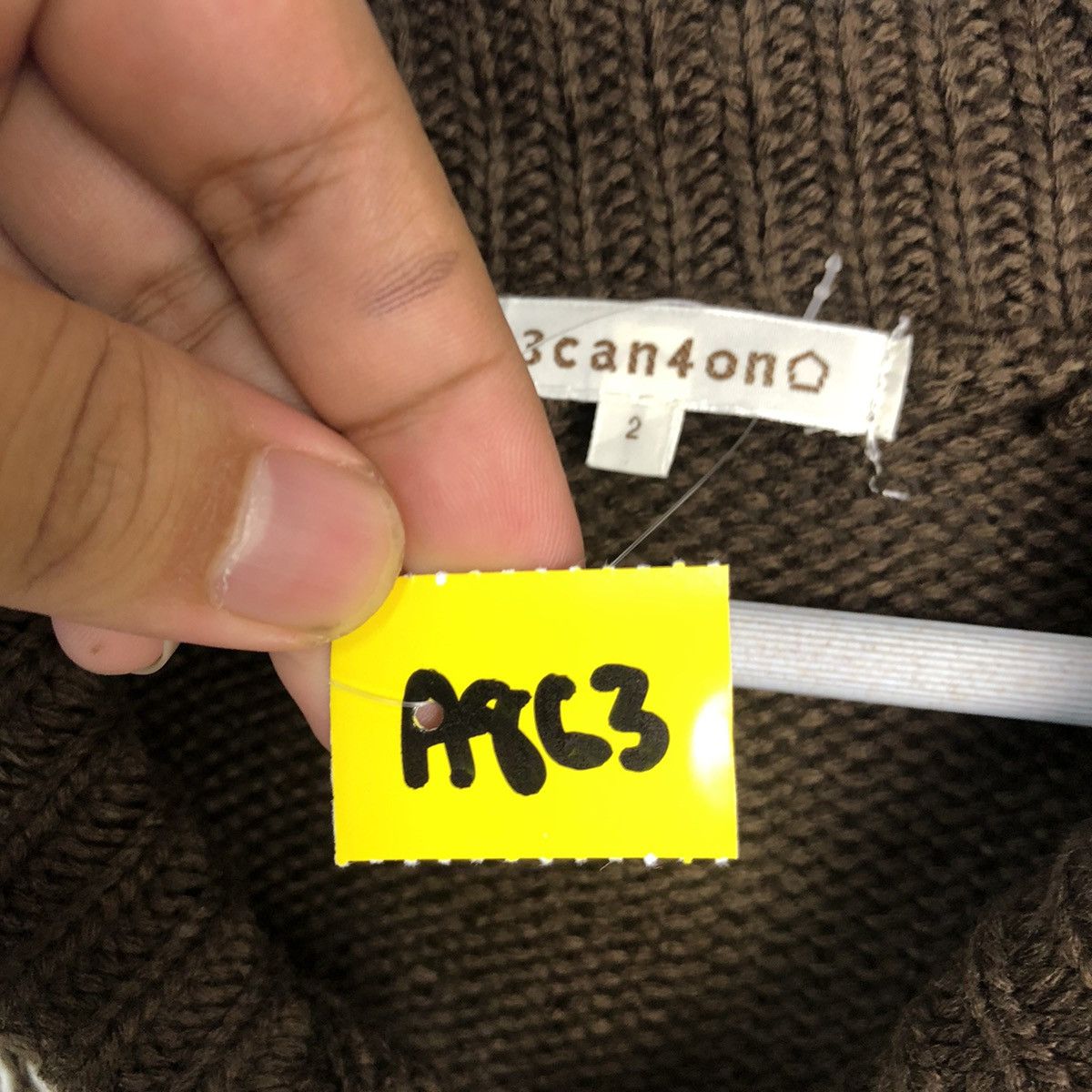 Japanese Brand 3 Can 4 on Brown Cardigan Knitwear #A863 Size US M / EU 48-50 / 2 - 10 Thumbnail