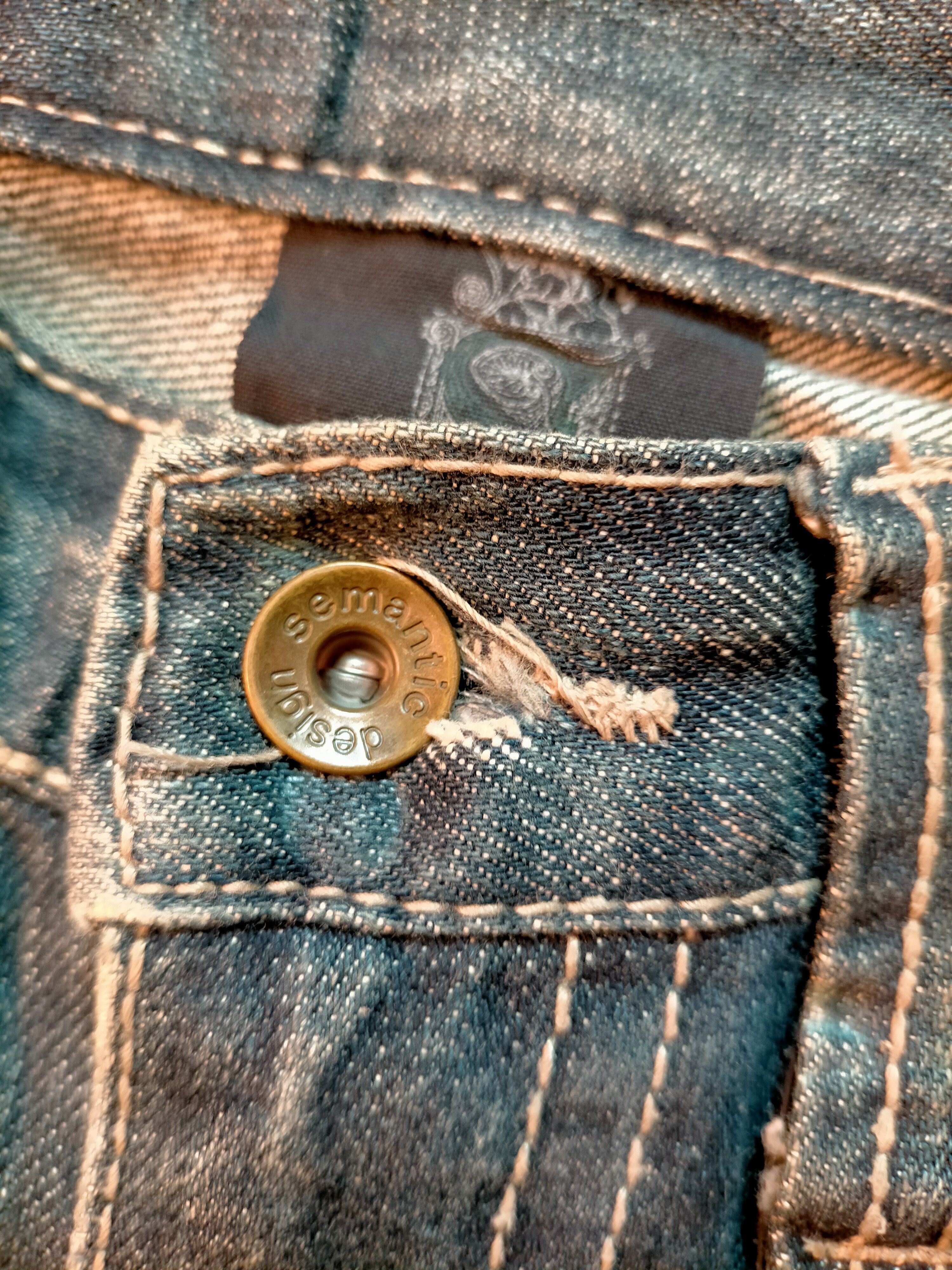 If Six Was Nine × Japanese Brand Flare Jeans Semantic Design Leather pocket Boot cut Denim Size US 31 - 20 Thumbnail