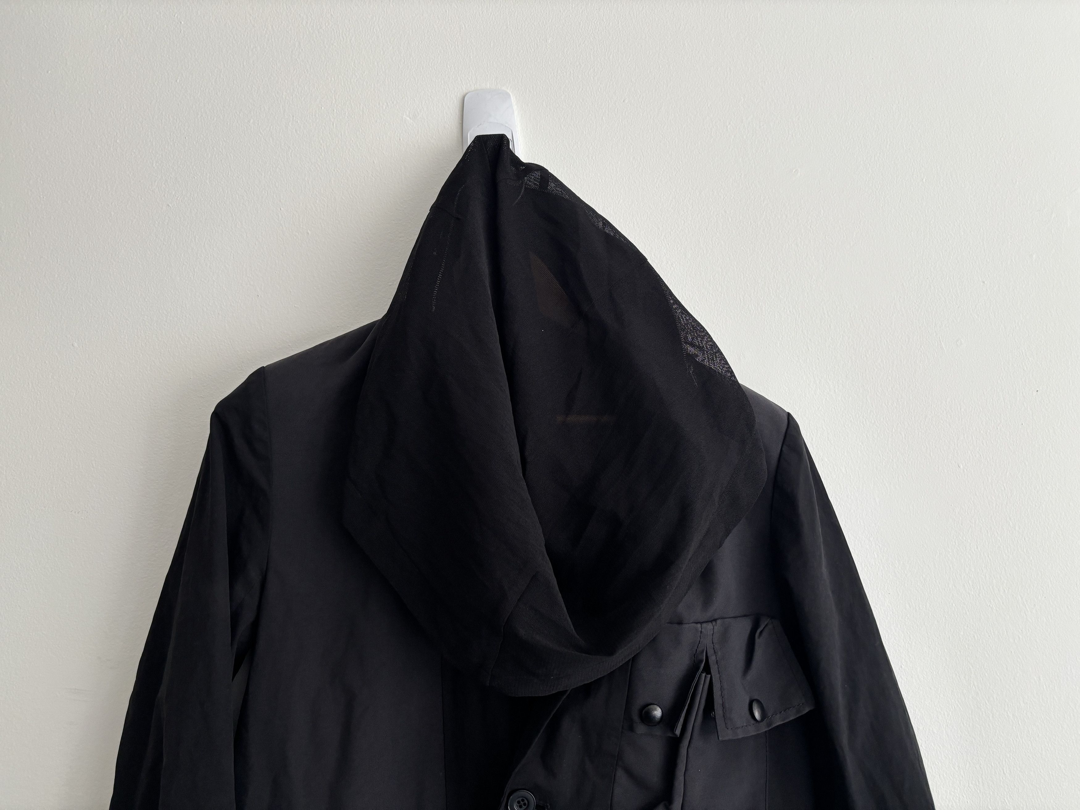 Kai Aakmann Kai-Aakmann Hooded Hybrid Black Field Jacket - Medium Size US M / EU 48-50 / 2 - 7 Thumbnail