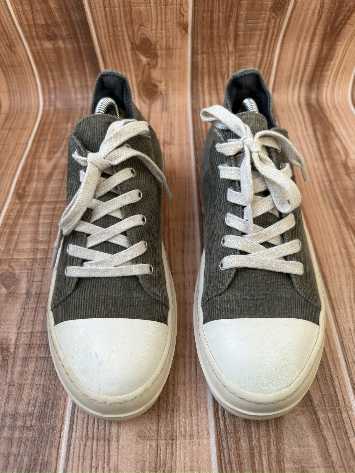 Rick Owens Rick Owens ‘DRKSHDW’ Army Dust Green Lowtops Size US 7.5 / EU 40-41 - 2 Thumbnail
