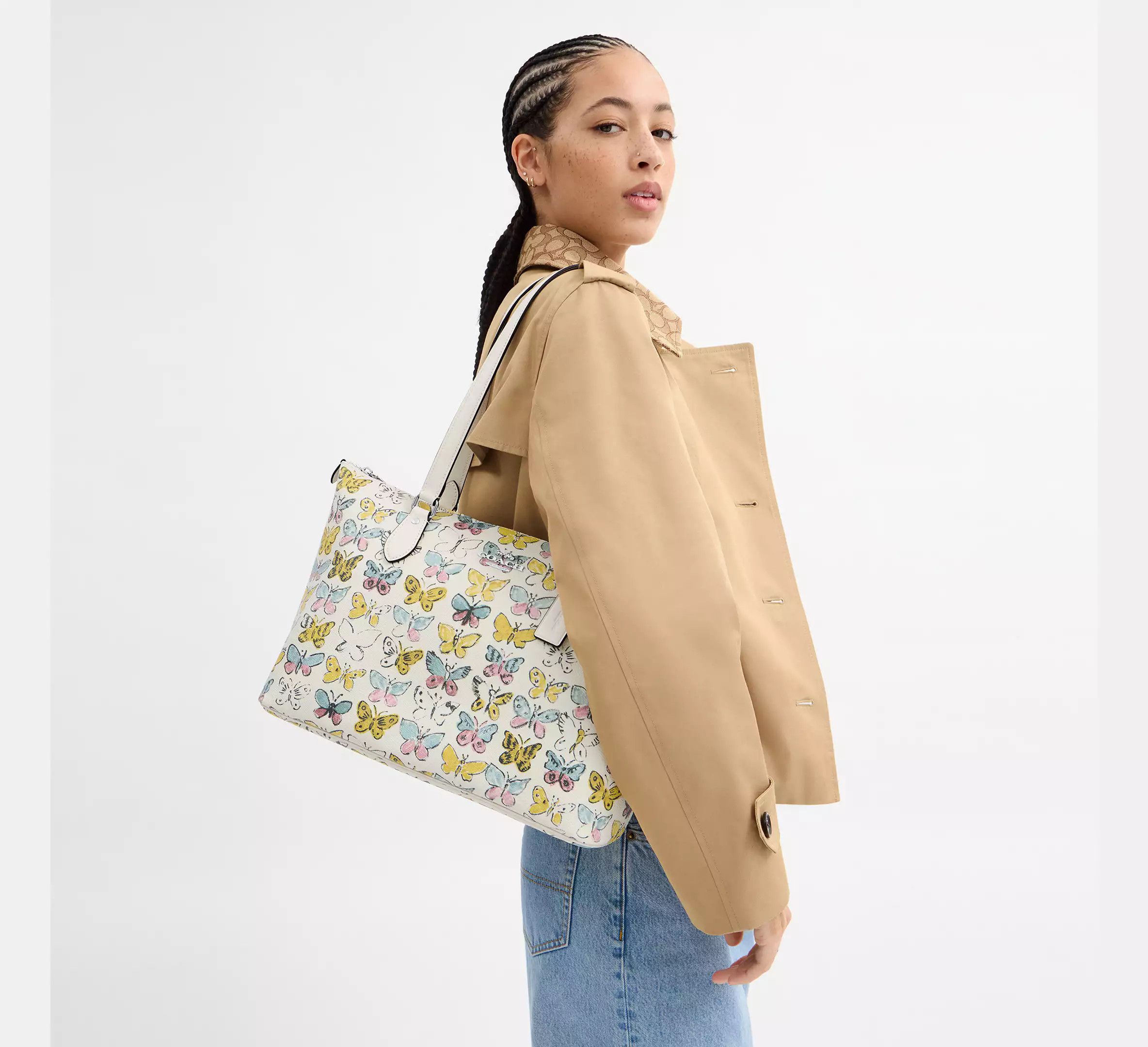 Coach Gallery Tote Bag With Butterfly Print CAR36 Size ONE SIZE - 6 Thumbnail