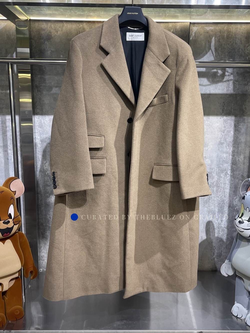 Saint Laurent Paris Wool Angora Blend Overcoat in Brown Size US M / EU 48-50 / 2 - 1 Thumbnail