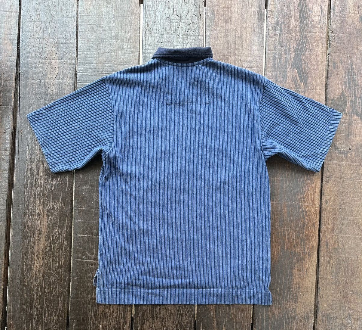 Nike × Vintage Vintage 90s Nike Jumpman Air Jordan Polo Stripes shirt Size US L / EU 52-54 / 3 - 3 Thumbnail