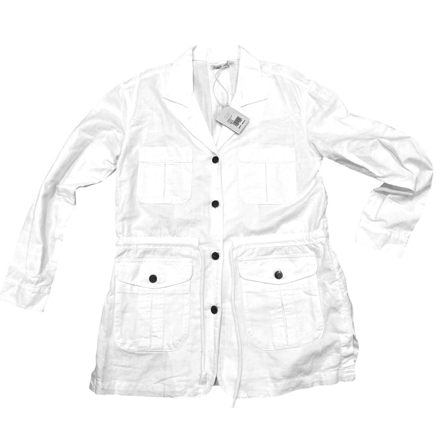 Faherty NWT Faherty $248 Women's Small Larkspur Jacket White Linen B Size S / US 4 / IT 40 - 9 Thumbnail