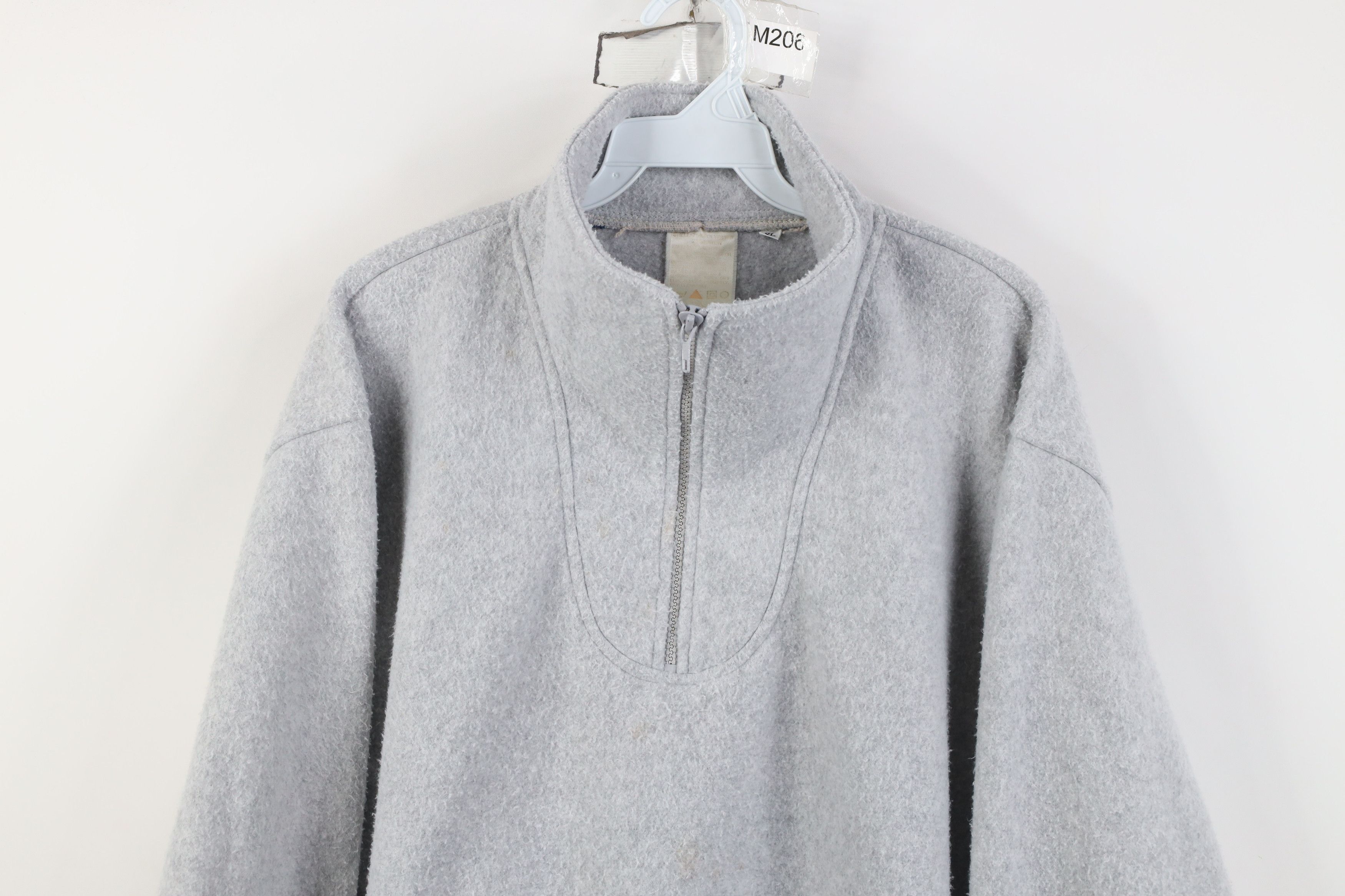 Vintage Vintage 90s Streetwear Half Zip Fleece Pullover Sweater Gray Size US XL / EU 56 / 4 - 2 Thumbnail