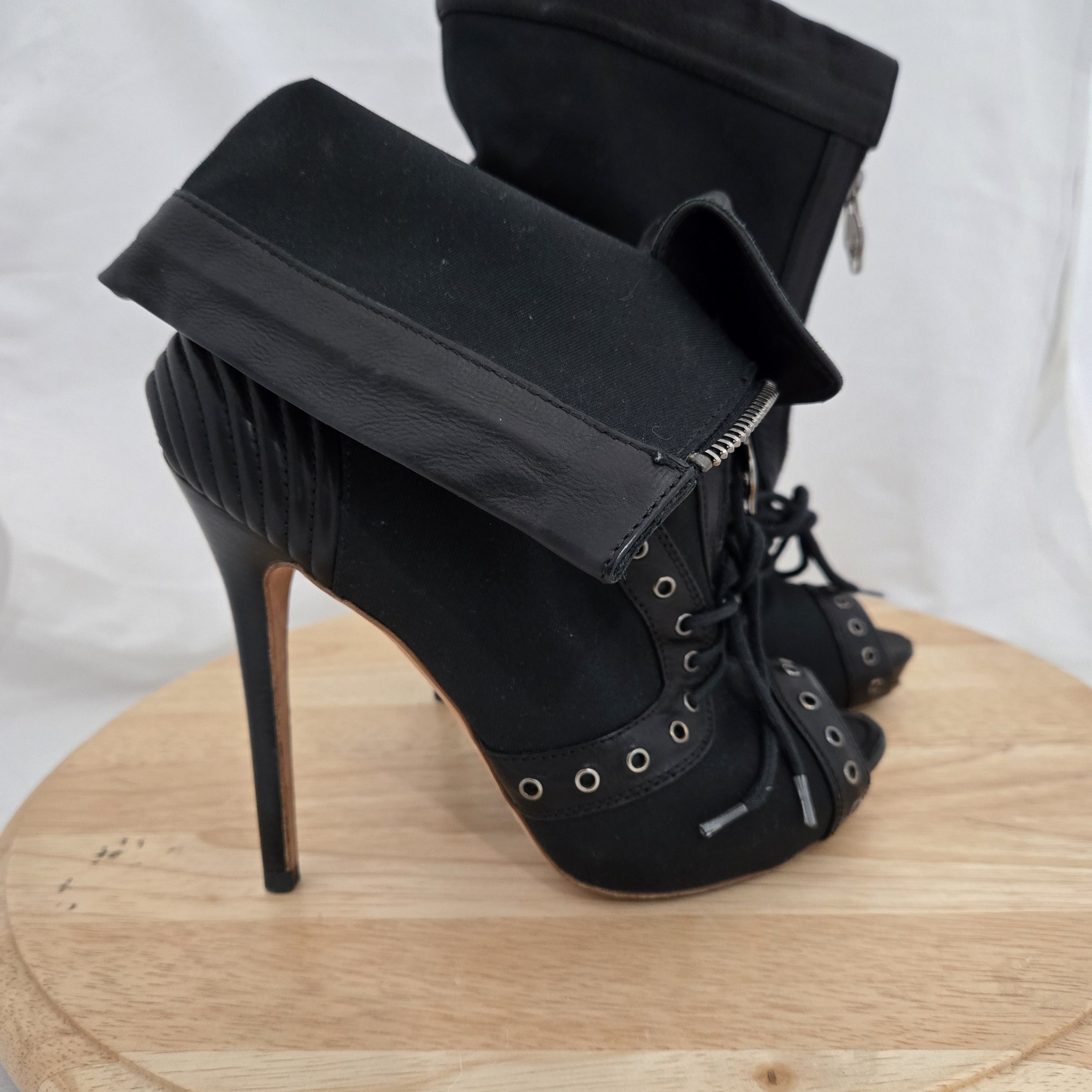 Alexander McQueen Peep toe stiletto booties Size US 6 / IT 36 - 10 Thumbnail