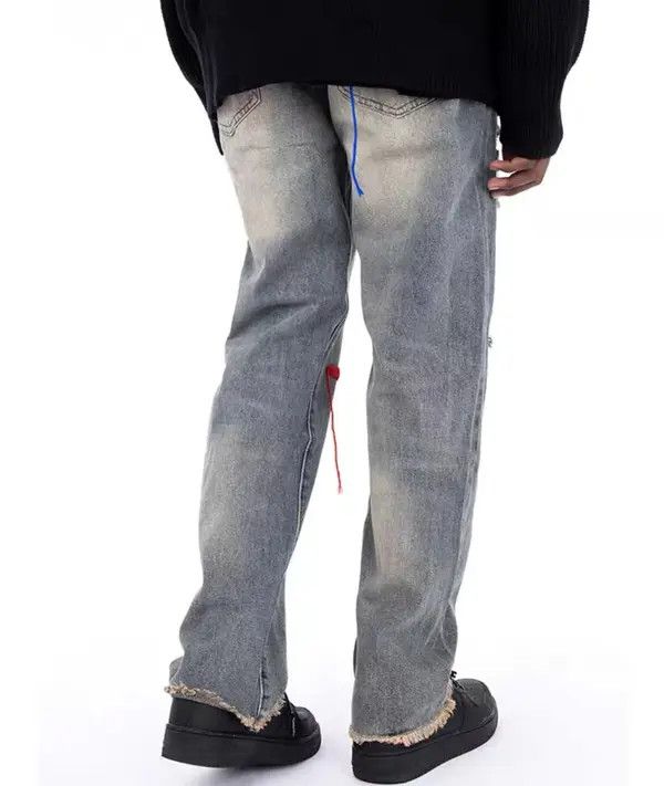 Japanese Brand VIBE High Street Hip Hop Heavy Wash Ripped Jeans Size US 32 / EU 48 - 4 Thumbnail
