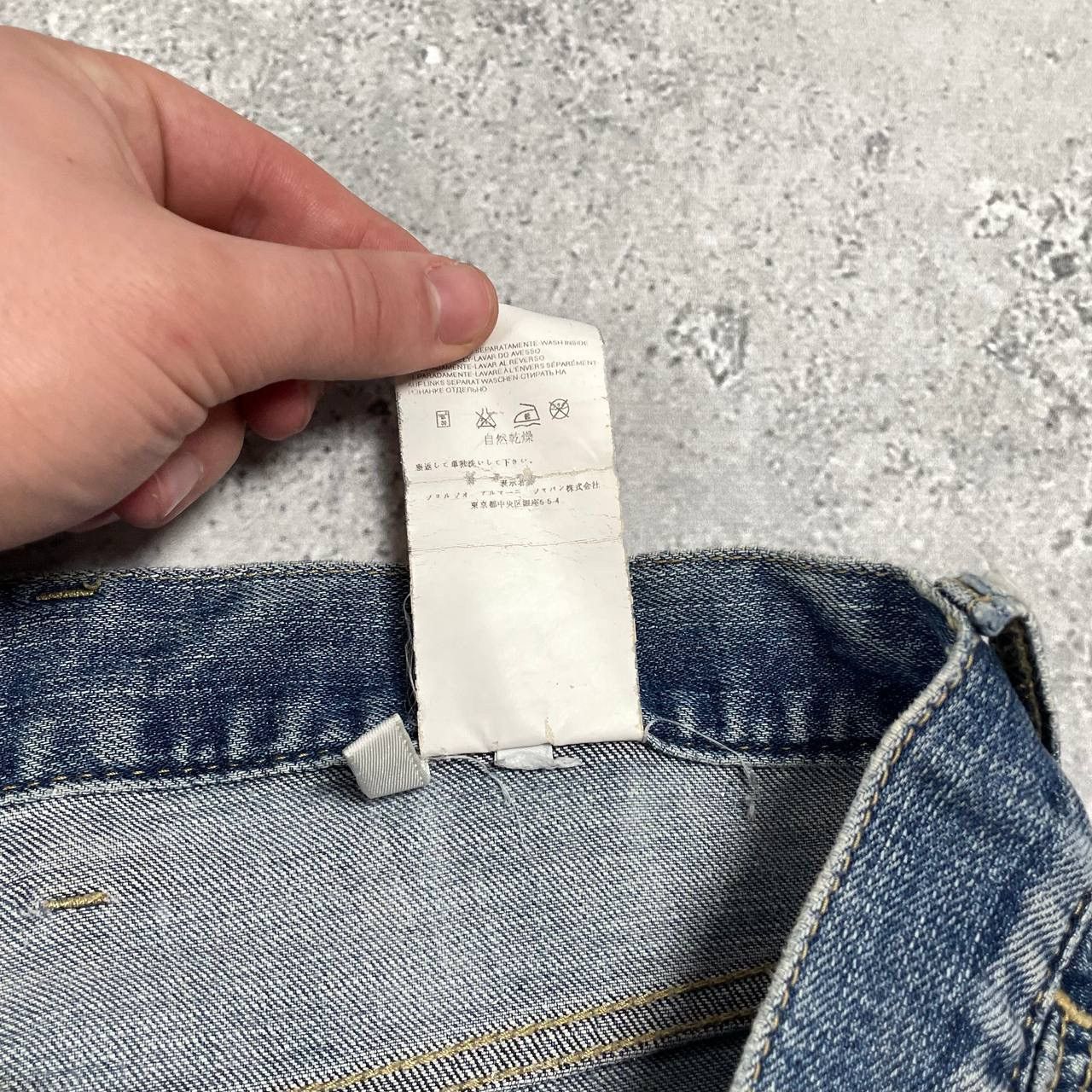 Armani Vintage 2000s ARMANI JEANS Distressed Y2K Jeans Blue Size 34 Size US 34 / EU 50 - 15 Thumbnail
