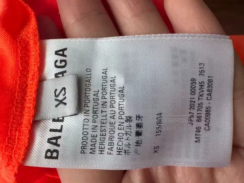 Balenciaga Balenciaga Short Sleeve Fluorescent Orange Size US XS / EU 42 / 0 - 5 Thumbnail
