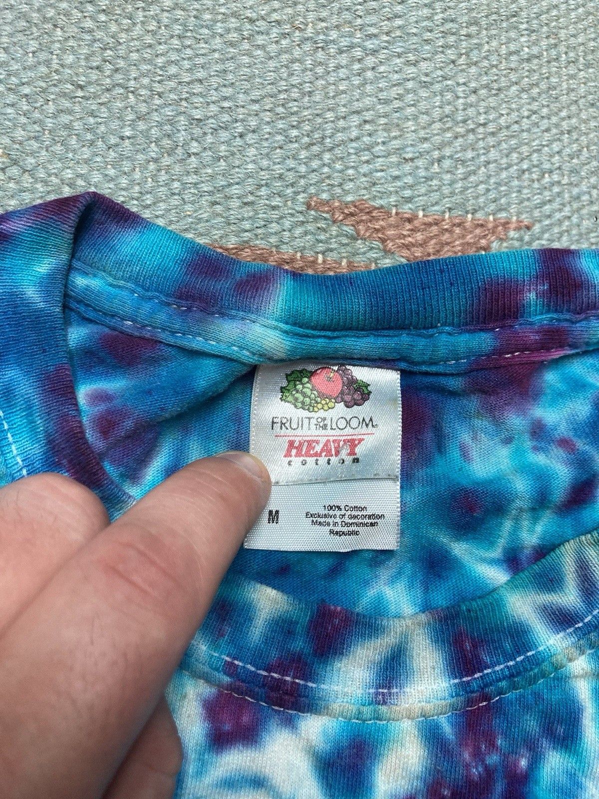 Vintage Vtg tie dye t shirt fruit of the loom hippie cotton medium Size US M / EU 48-50 / 2 - 3 Thumbnail