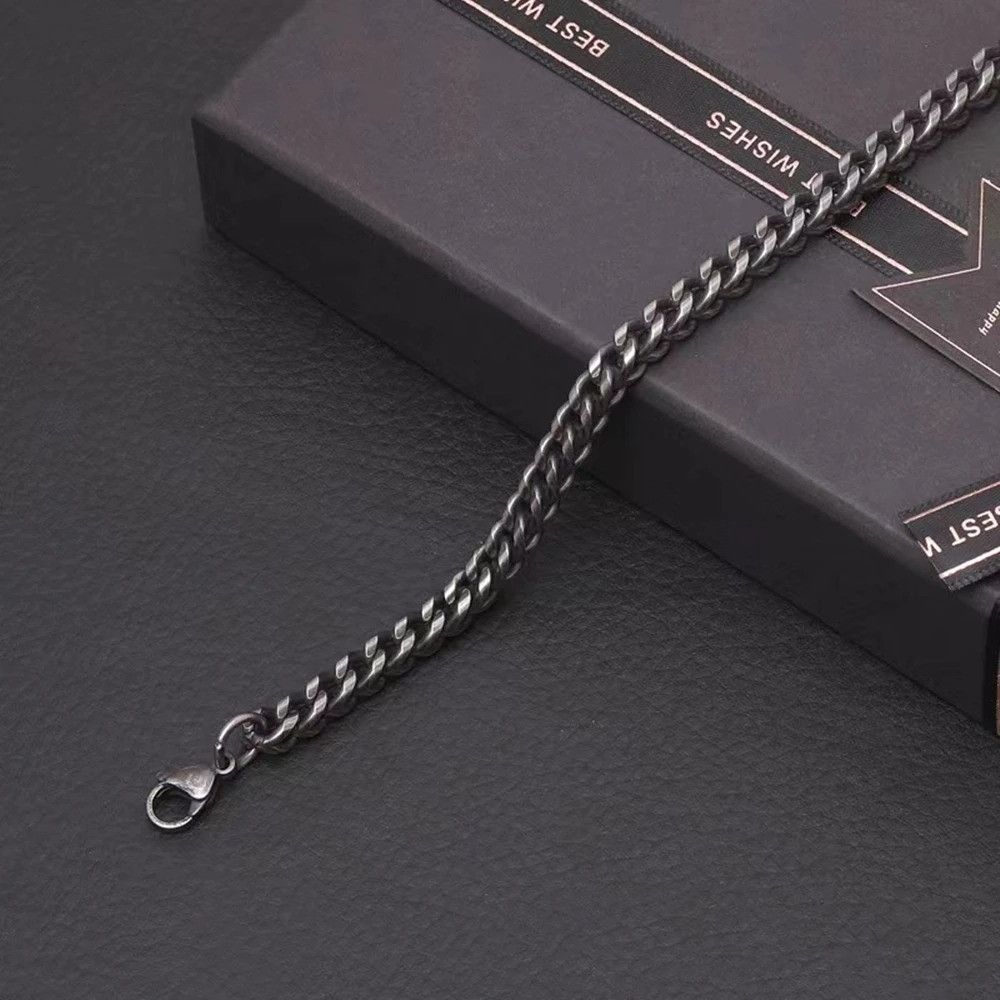Other Vintage Oxidized Black Chain Bracelet Bangles Gift For Him Size ONE SIZE - 5 Thumbnail