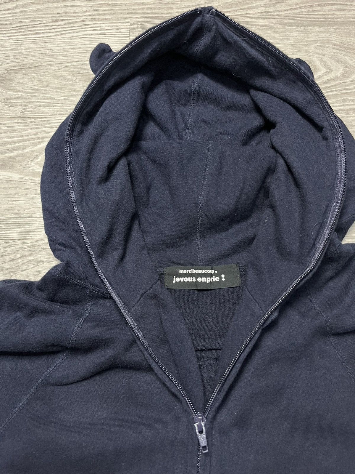 Issey Miyake Mercibeaucoup Jevous Enprie Full Zipp Ears Hoodie Size M / US 6-8 / IT 42-44 - 5 Thumbnail