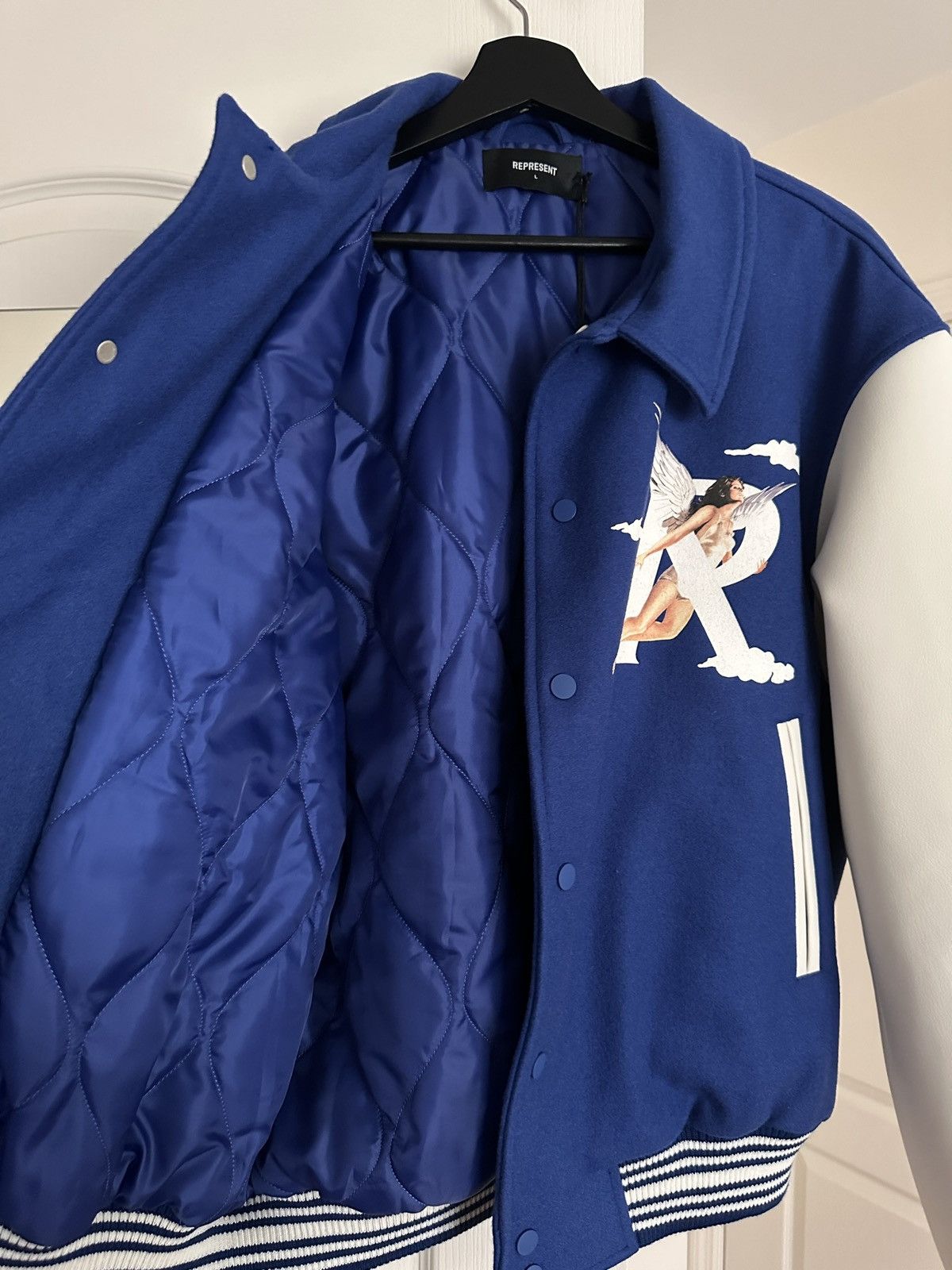 Represent Clo. Represent Storms in Heaven Varsity Jacket Blue Size US L / EU 52-54 / 3 - 5 Thumbnail