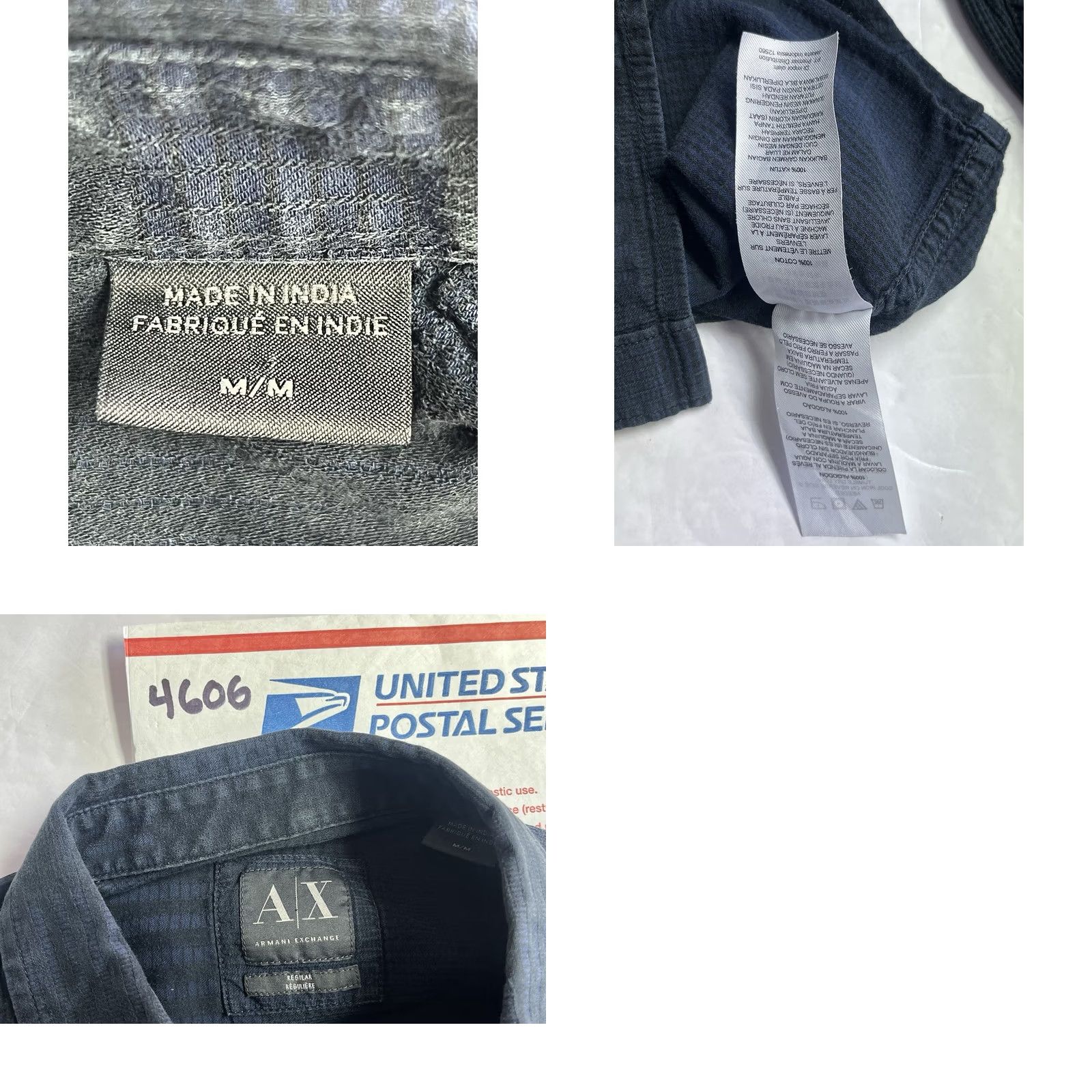 Armani Exchange Armani Exchange Shirt Plaid Long Sleeve Button-Down Blue Men's M Regular Size US M / EU 48-50 / 2 - 8 Thumbnail