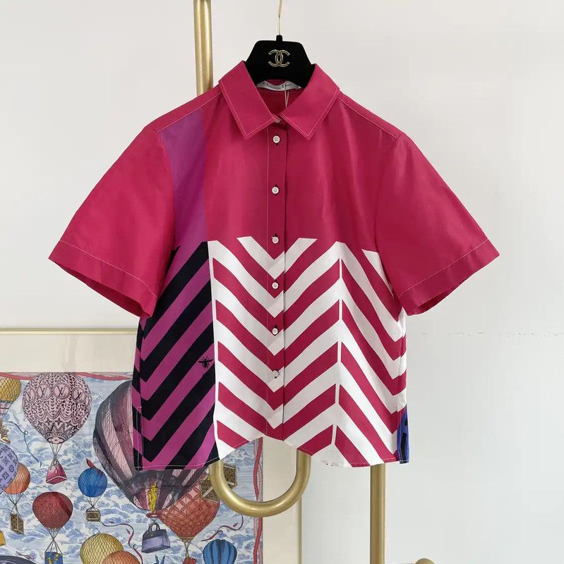 Dior Dior Colorful Cotton Short Sleeve Shirt 0089 Size S / US 4 / IT 40 - 1 Thumbnail