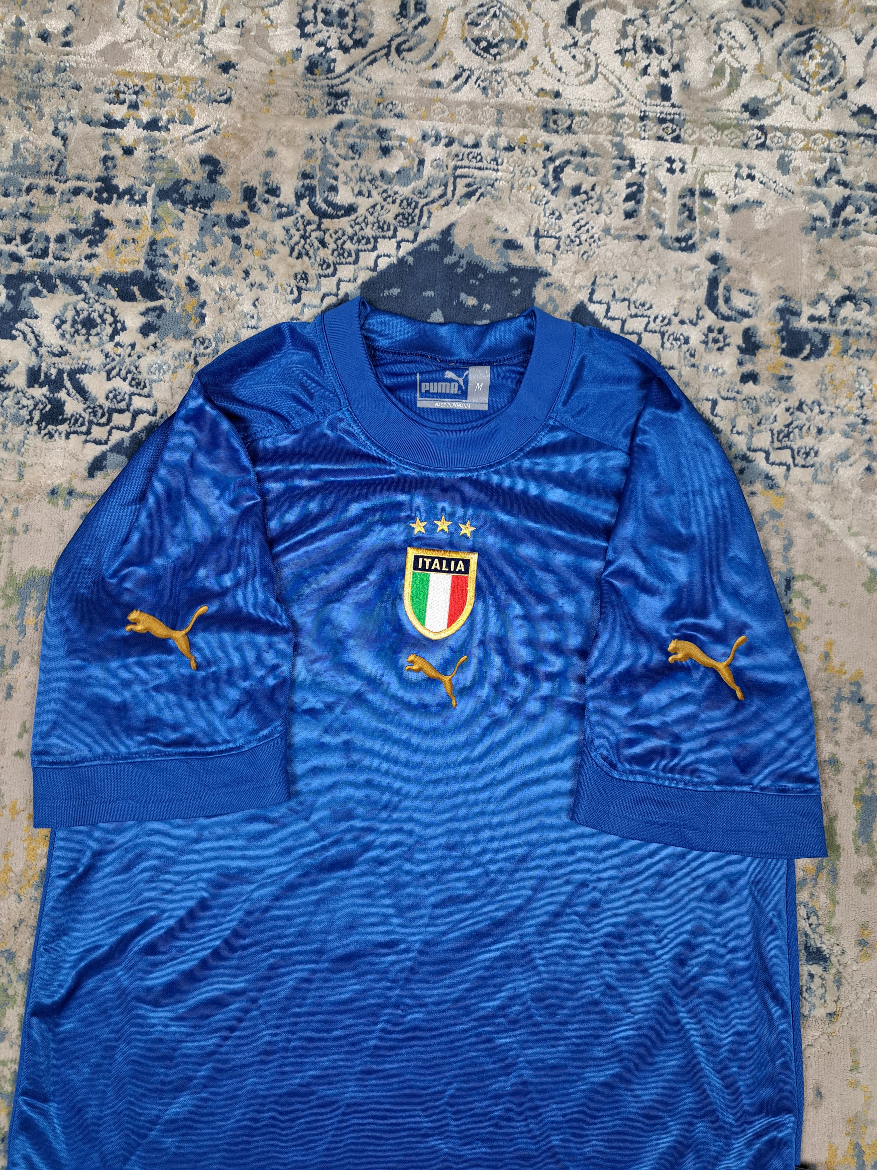 Puma Vintage 2004 Italy Home Kit World Champions Jersey Blokecore Size US L / EU 52-54 / 3 - 1 Thumbnail