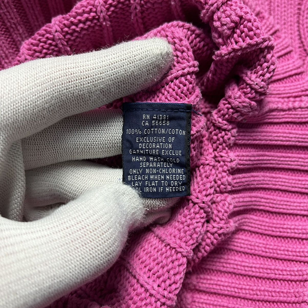 Ralph Lauren Vintage Ralph Lauren Pink Cable Knit Sweater Streetwear Y2K Size M / US 6-8 / IT 42-44 - 7 Thumbnail
