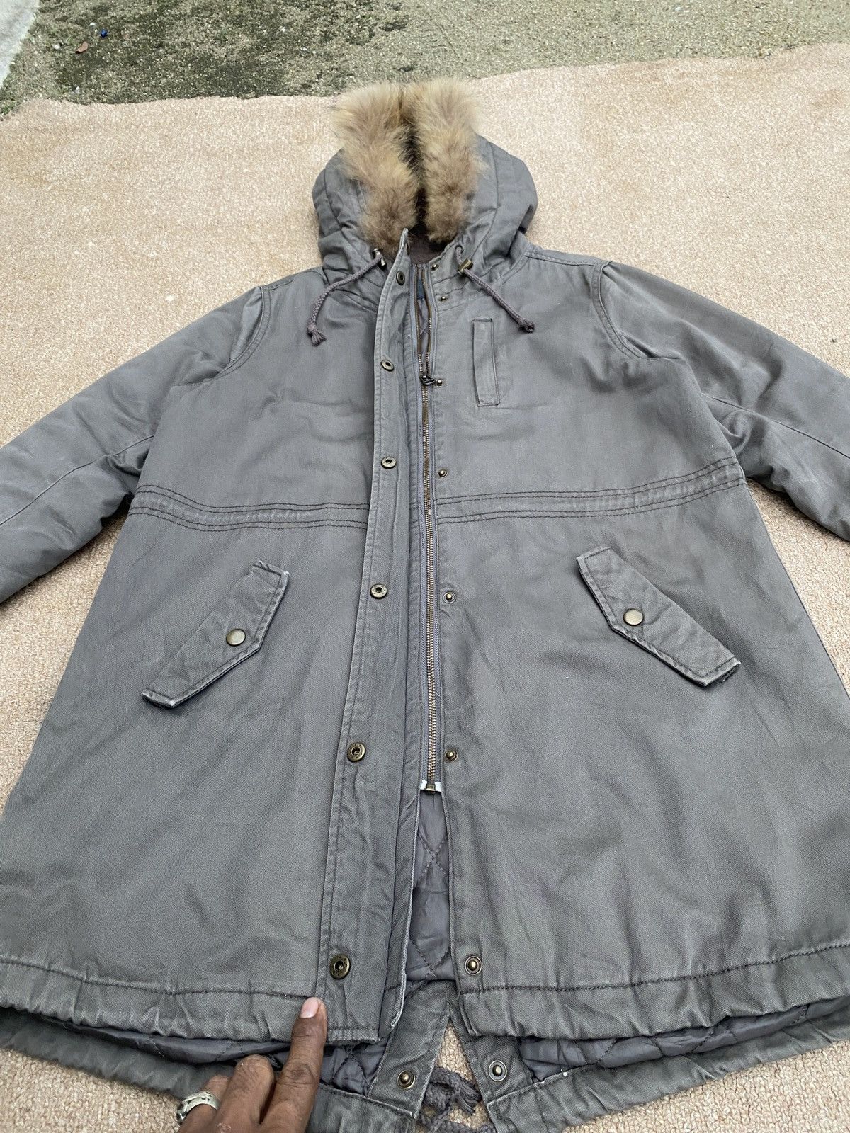 If Six Was Nine × Vintage Vintage colza fur hoodie jacket Size US L / EU 52-54 / 3 - 11 Thumbnail
