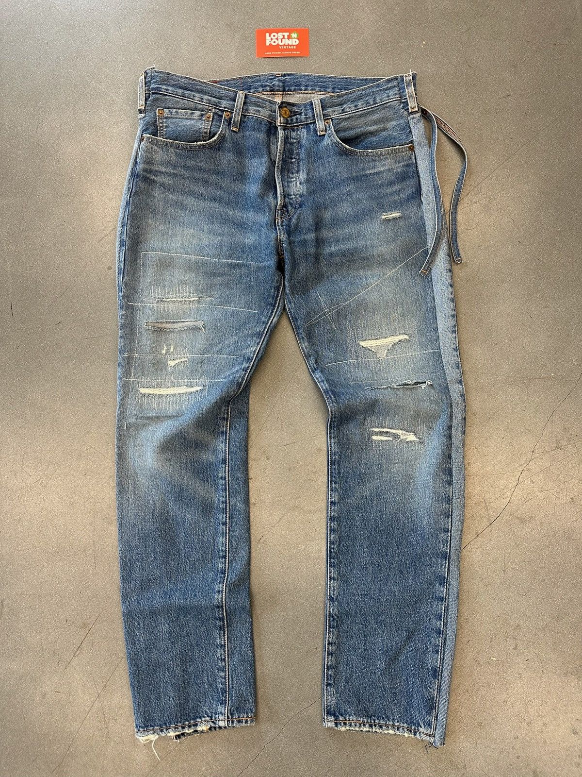 Kith Levi s Kith Levi s Strawberry Fields 501 Denim Washed Blue Grailed