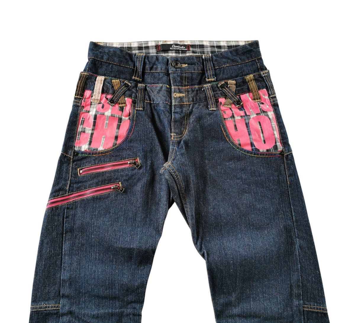 Hysteric Glamour Double Dominate Jeans Sensho Graphic Zip Rare Japanese Denim Size US 31 - 1 Thumbnail