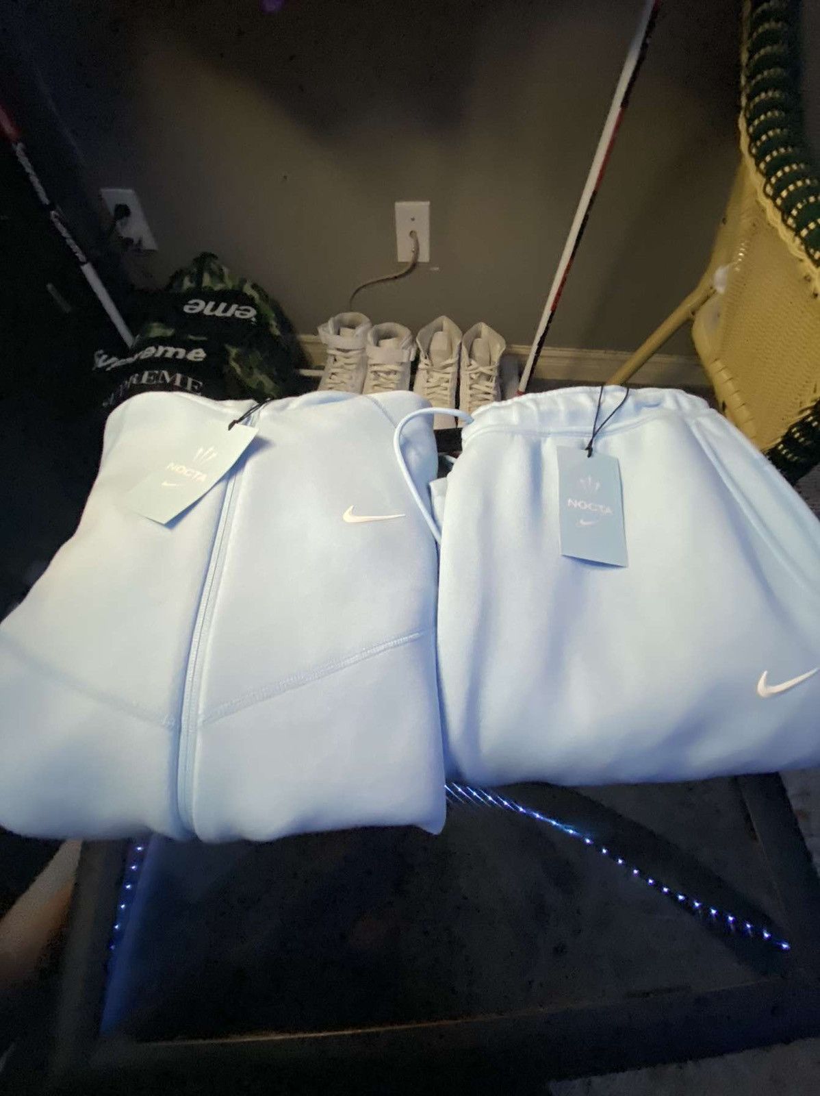 Nike Nocta Baby blue tech fleece Grailed