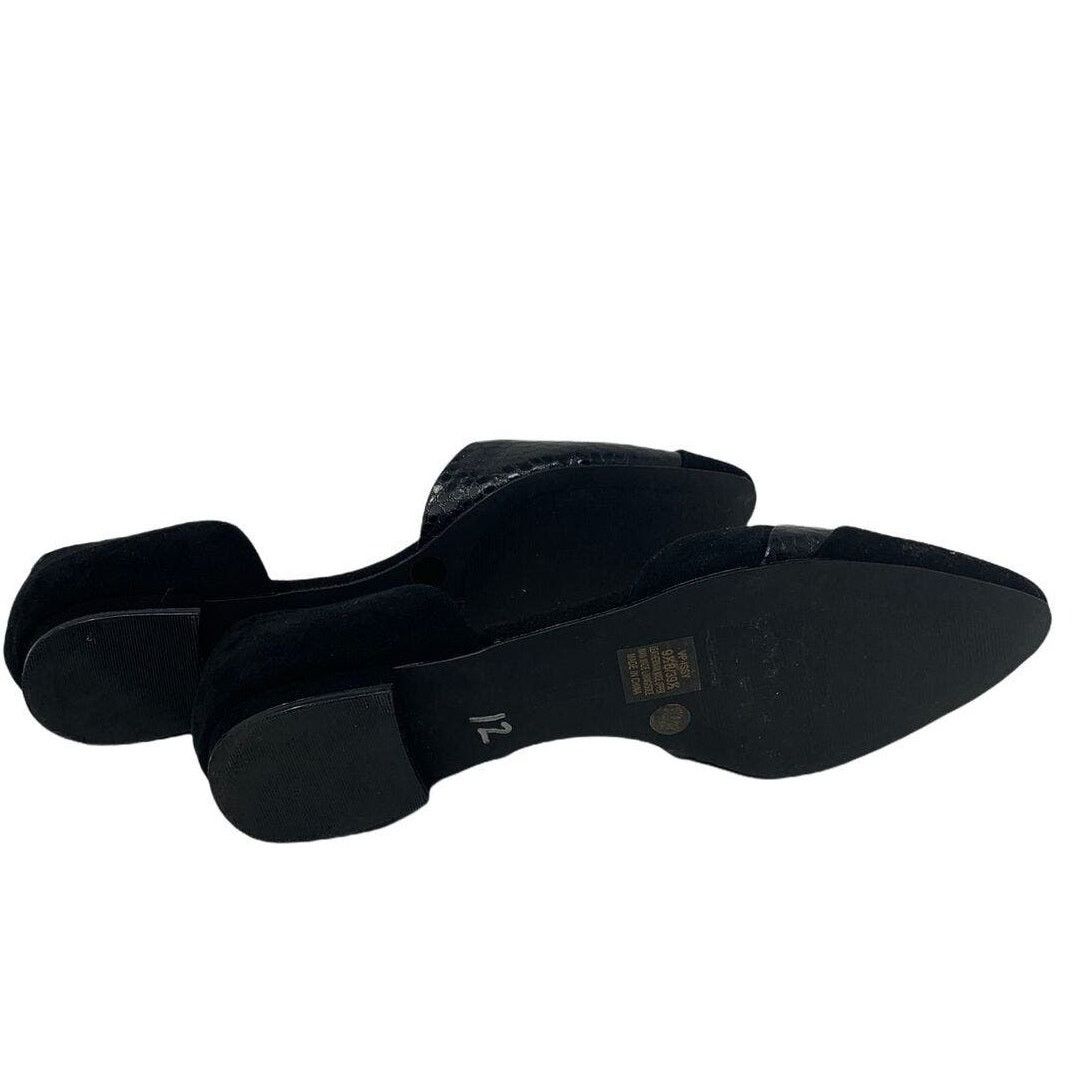 Vince Camuto Vince Camuto Black Suede & Leather Pointed Toe Flats 9.5 B Size US 9.5 / IT 39.5 - 3 Thumbnail