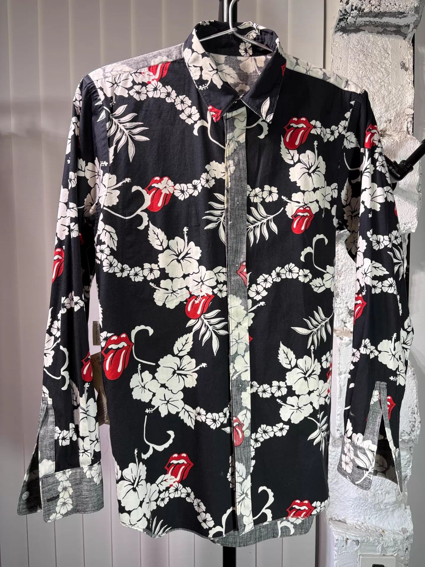 Comme des Garcons CDG Homme Plus 06ss Rolling Stone Black Plant Pattern Shirt Size US XXS / EU 40 - 3 Thumbnail