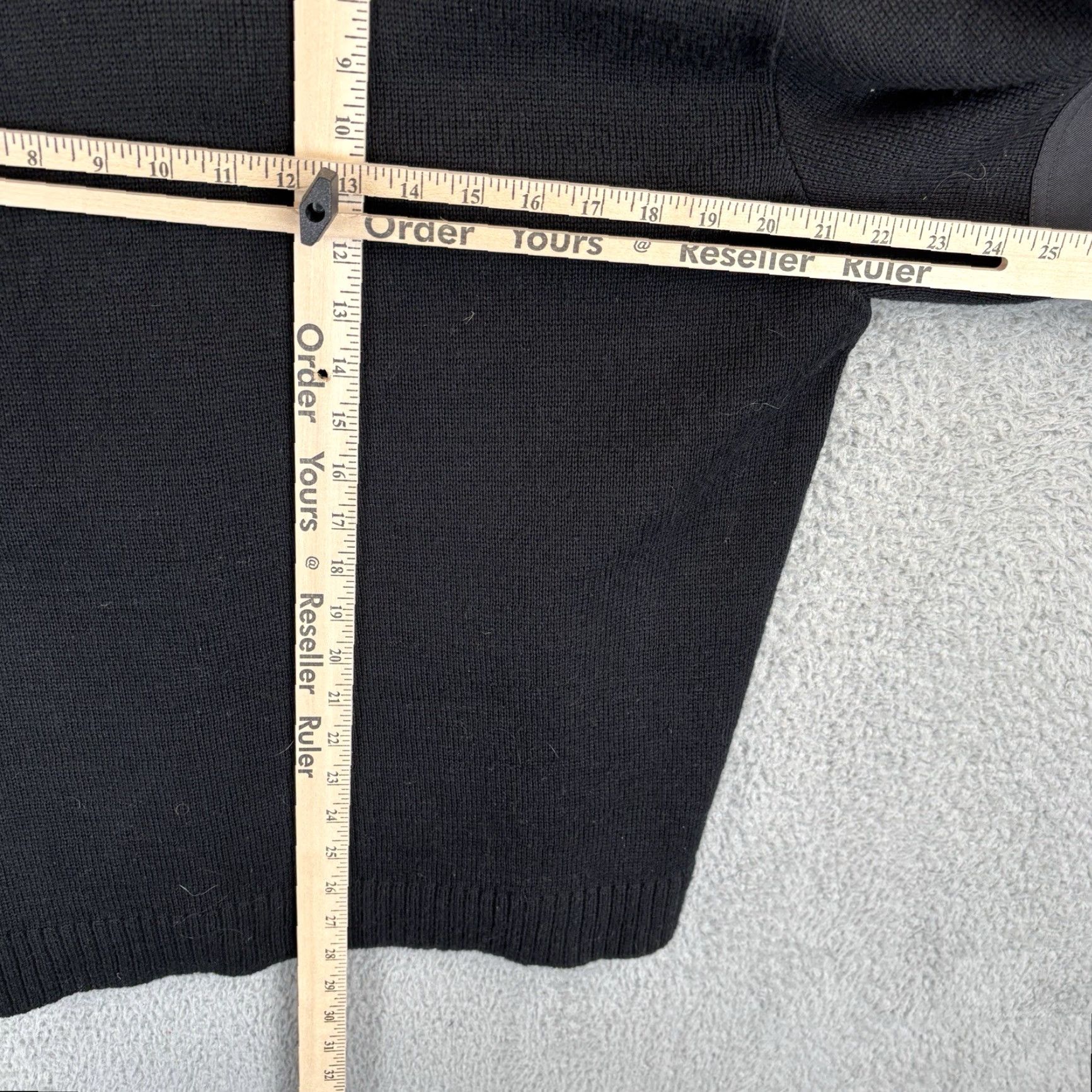 CO VINTAGE Mehlin & Estey Cardigan Sweater Black Wool Blend 44L Men Big & Tall Wool Blend Cardigan Black Mens 1940s 50s Epaulets Patches Size US XXL / EU 58 / 5 - 7 Thumbnail