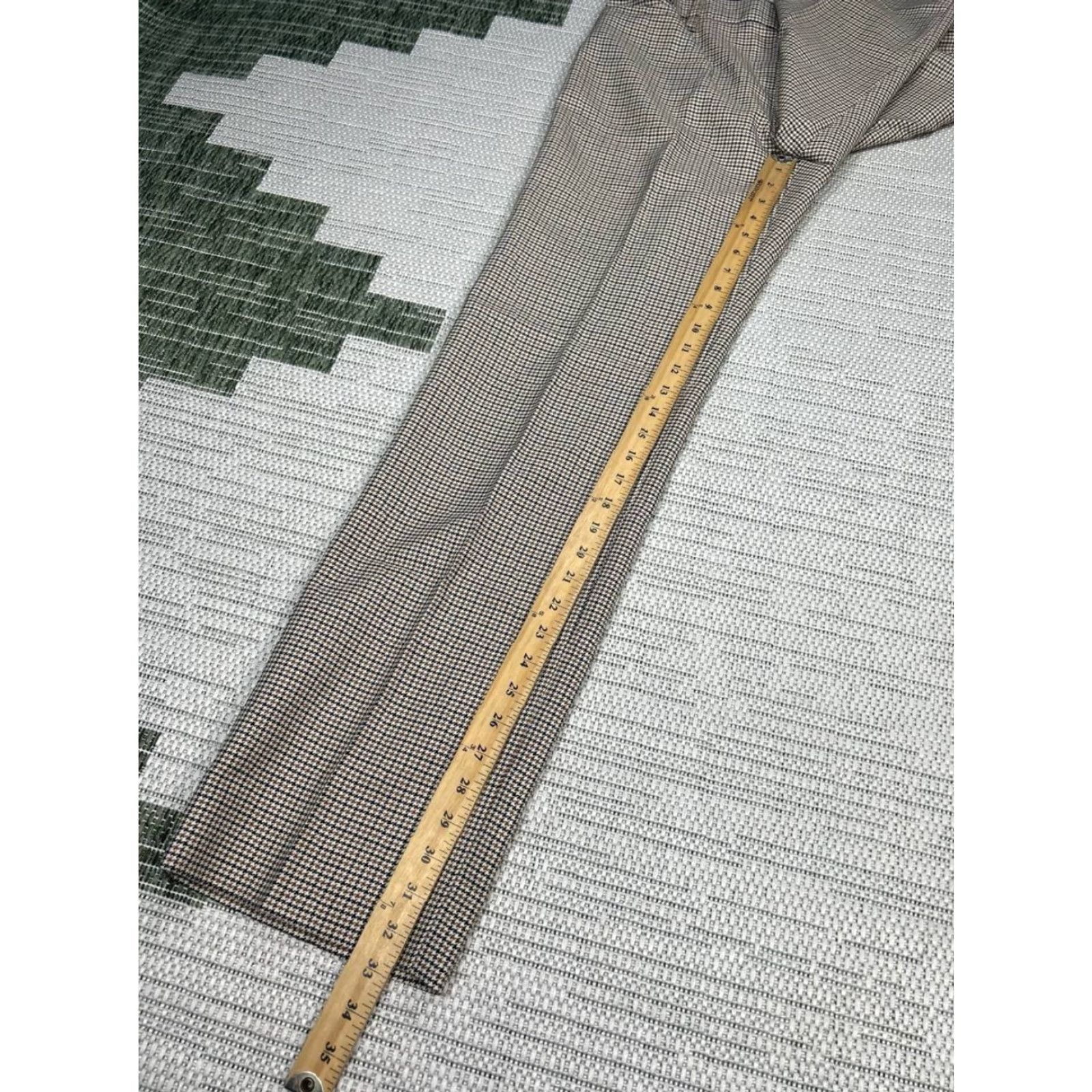 VINTAGE Banana Republic Dress Pants Womens 8 Multicolor Wool High Rise Straight Leg New