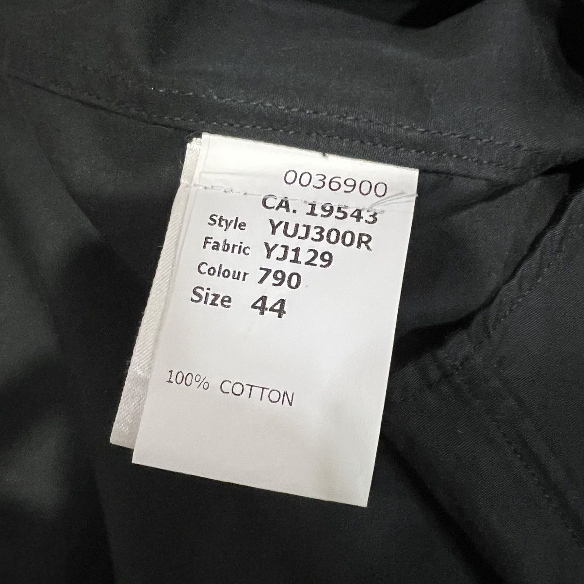 HUSSEIN CHALAYAN BLACK LONG SLEEVE BUTTON UP SHIRT