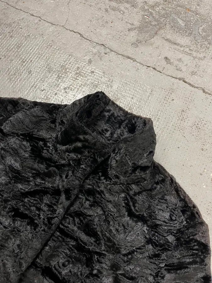 Just Cavalli 2000s Cavalli Wavy Black Faux Fur Jacket Size M / US 6-8 / IT 42-44 - 5 Thumbnail