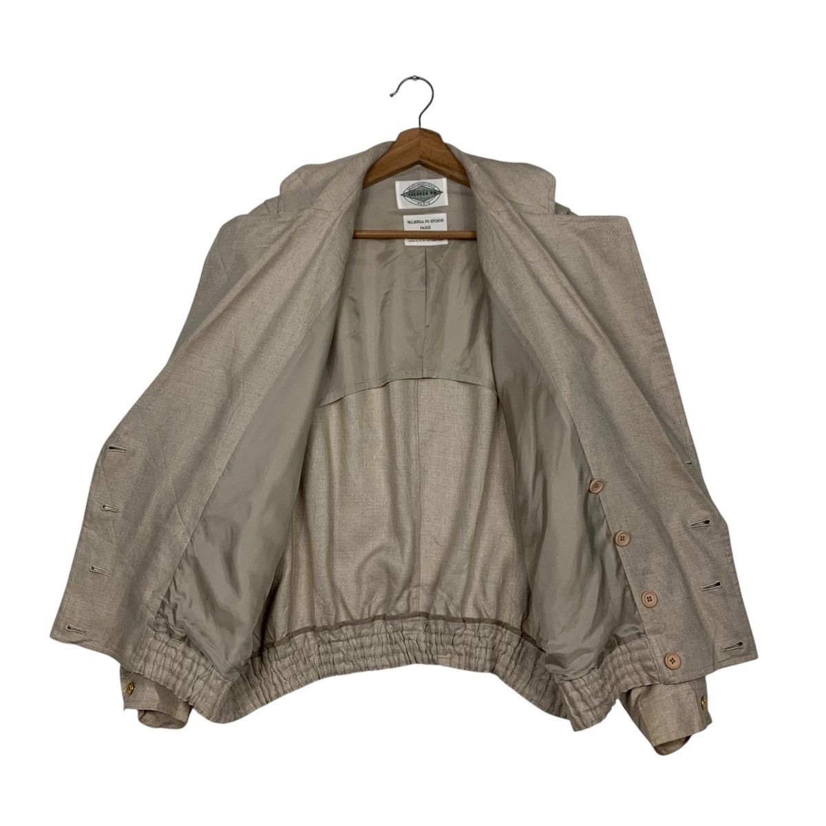 Japanese Brand VALENZA PO PARIS Double Collar Lightweight Jacket #2464-C111 Size M / US 6-8 / IT 42-44 - 11 Thumbnail