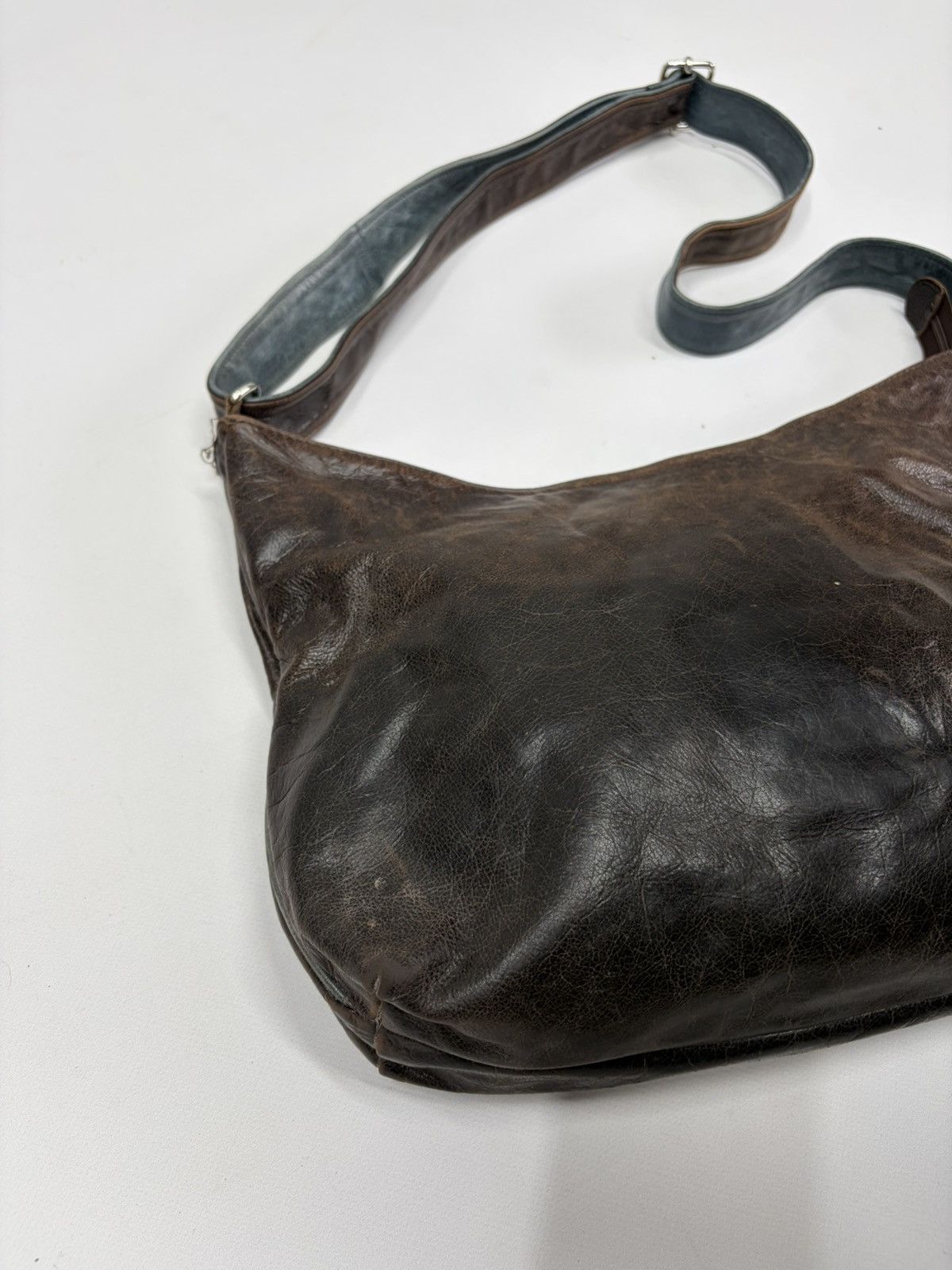 KMRii Brown Studded Leather Bag Y2K Punk Biker Balenciaga Inspired Size ONE SIZE - 7 Thumbnail
