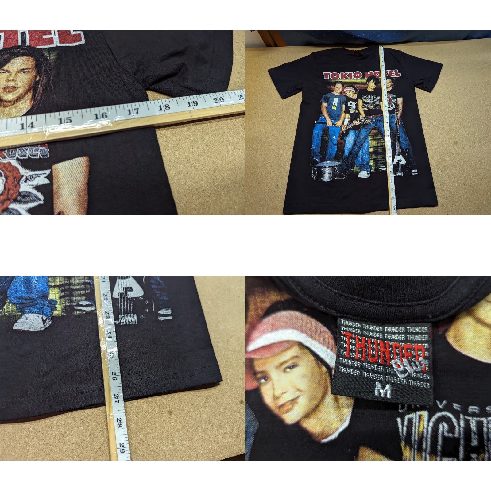 Vintage Tokio Hotel Vintage Shirt Mens Medium Band Tee Music Pop Rock Tokyo Thunder T-Shirt Unisex Adults Short Sleeve Round Neck Black 90s Concert Size US M / EU 48-50 / 2 - 8 Thumbnail