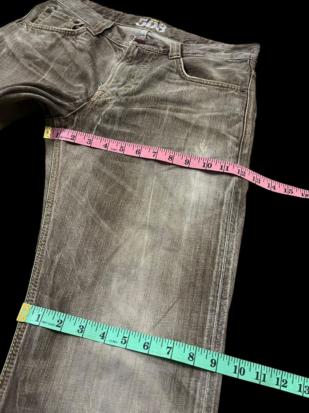 Edwin 💥FLARE💥VINTAGE EDWIN 503 BLUE TRIP FADED DENIM VERY RARE Size US 33 - 13 Thumbnail