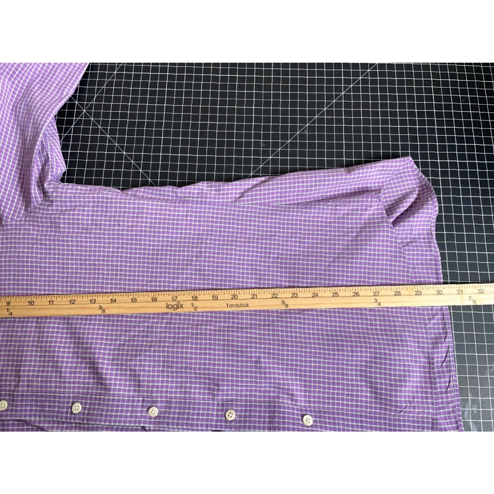 Vintage J. Press Check Pattern Button-Up Shirt Adult XL Purple Gray Slim Fit 90s Mens Size US XL / EU 56 / 4 - 6 Thumbnail