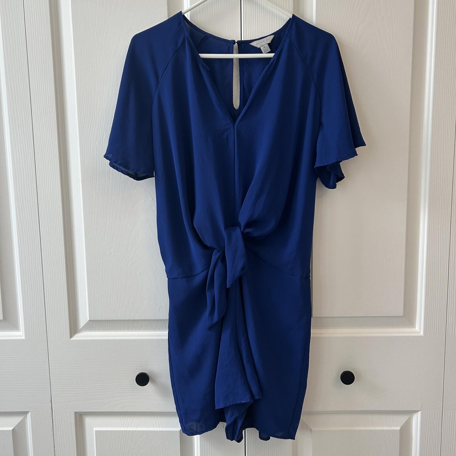 Other Belle + Sky Women’s Med - Blue Short Sleeve Tie Romper Dress Size M / US 6-8 / IT 42-44 - 1 Thumbnail