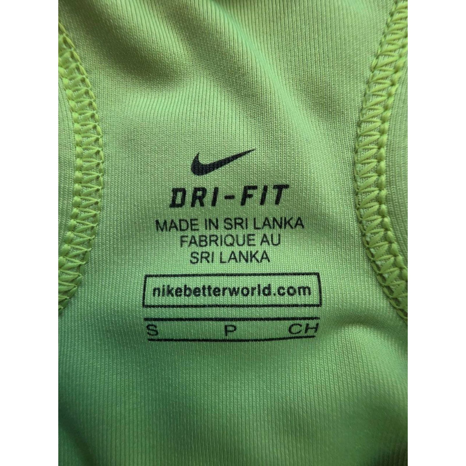 Nike Nike Pro Sports Bra Racerback Size S Neon green A001252 Size ONE SIZE - 2 Thumbnail