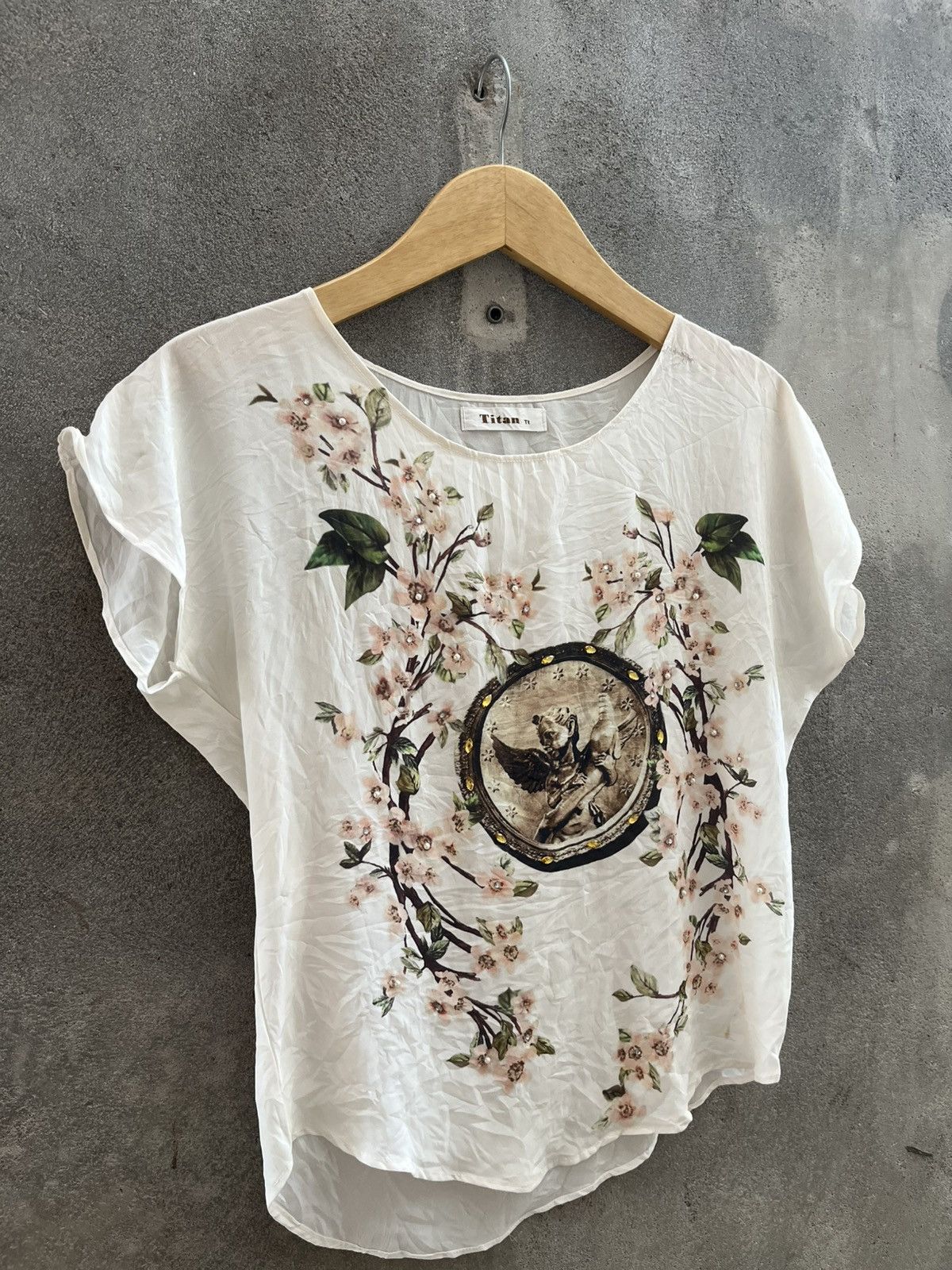 Dolce & Gabbana × Dries Van Noten × Toga Angel Graphic Floral Top – Romantic Vintage Aesthetic Size US L / EU 52-54 / 3 - 6 Thumbnail