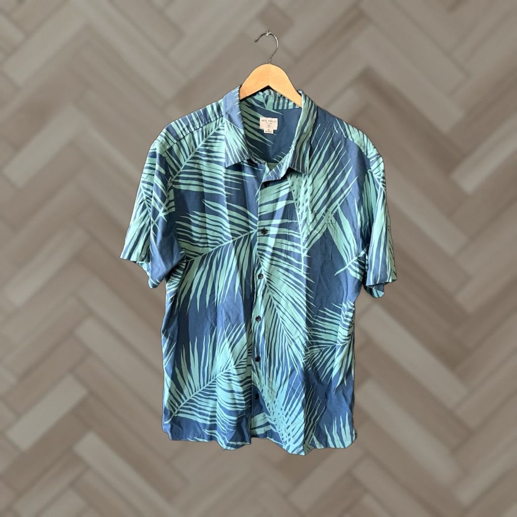 Vintage Jack O'Neill Mens Blue Floral Pattern Short Sleeve Button-Up Size XL Size US 36 / EU 52 - 1 Thumbnail