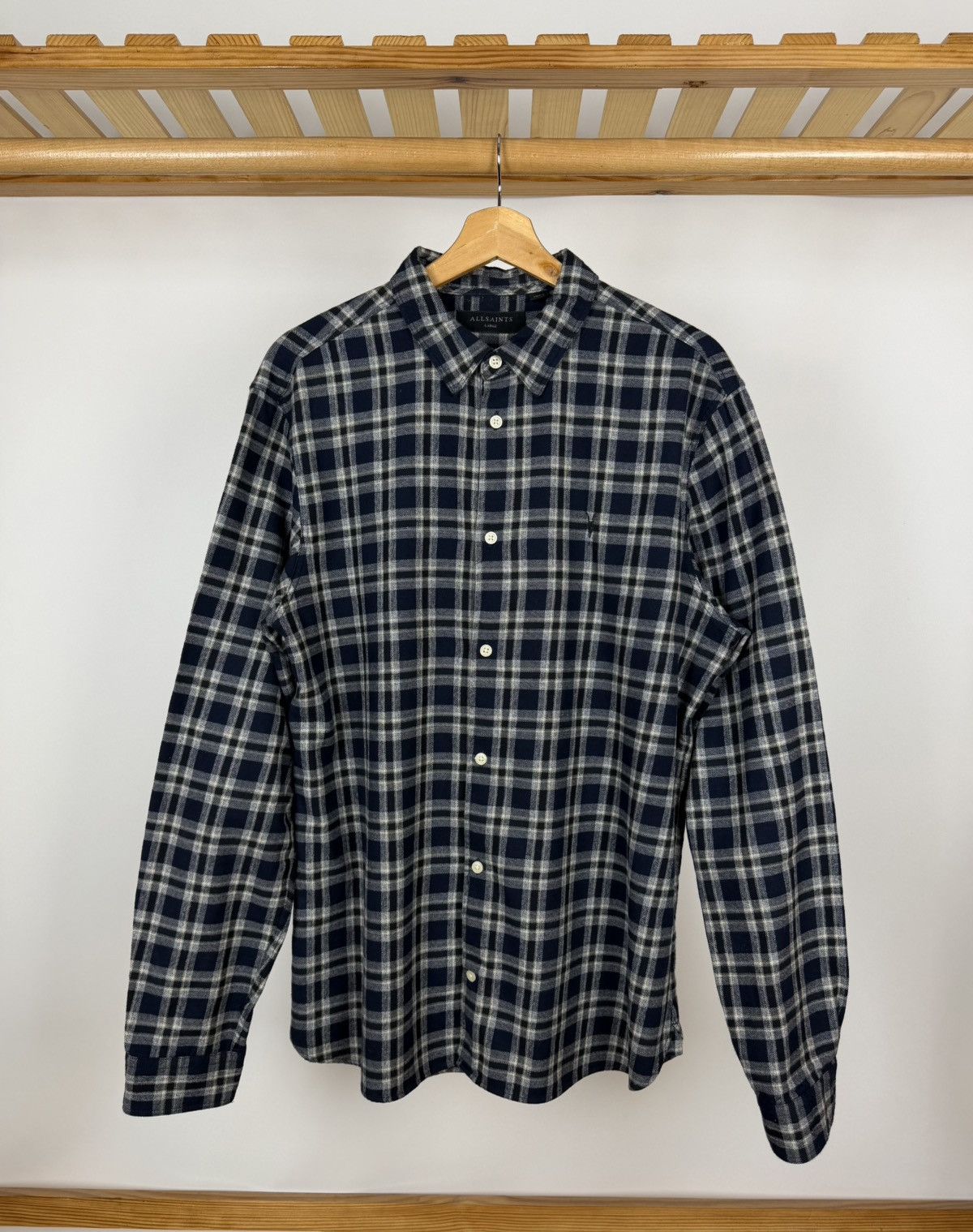 Allsaints Allsaints Oneida LS Shirt Light Flannel Checkered Size L Size US L / EU 52-54 / 3 - 1 Thumbnail