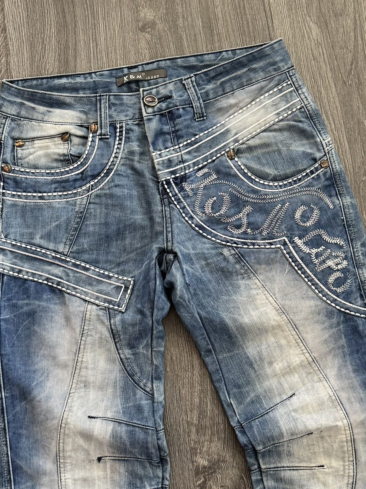 Japanese Brand Y2K Avant Garde Cosmo Lupo Vintage Jeans Size US 31 - 4 Thumbnail