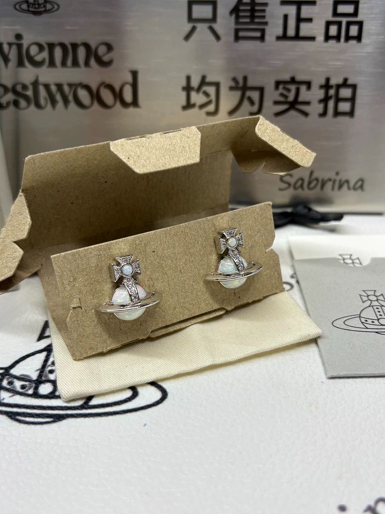 Vivienne Westwood Vivienne Westwood Semi-3D opal silver earring Size ONE SIZE - 3 Thumbnail