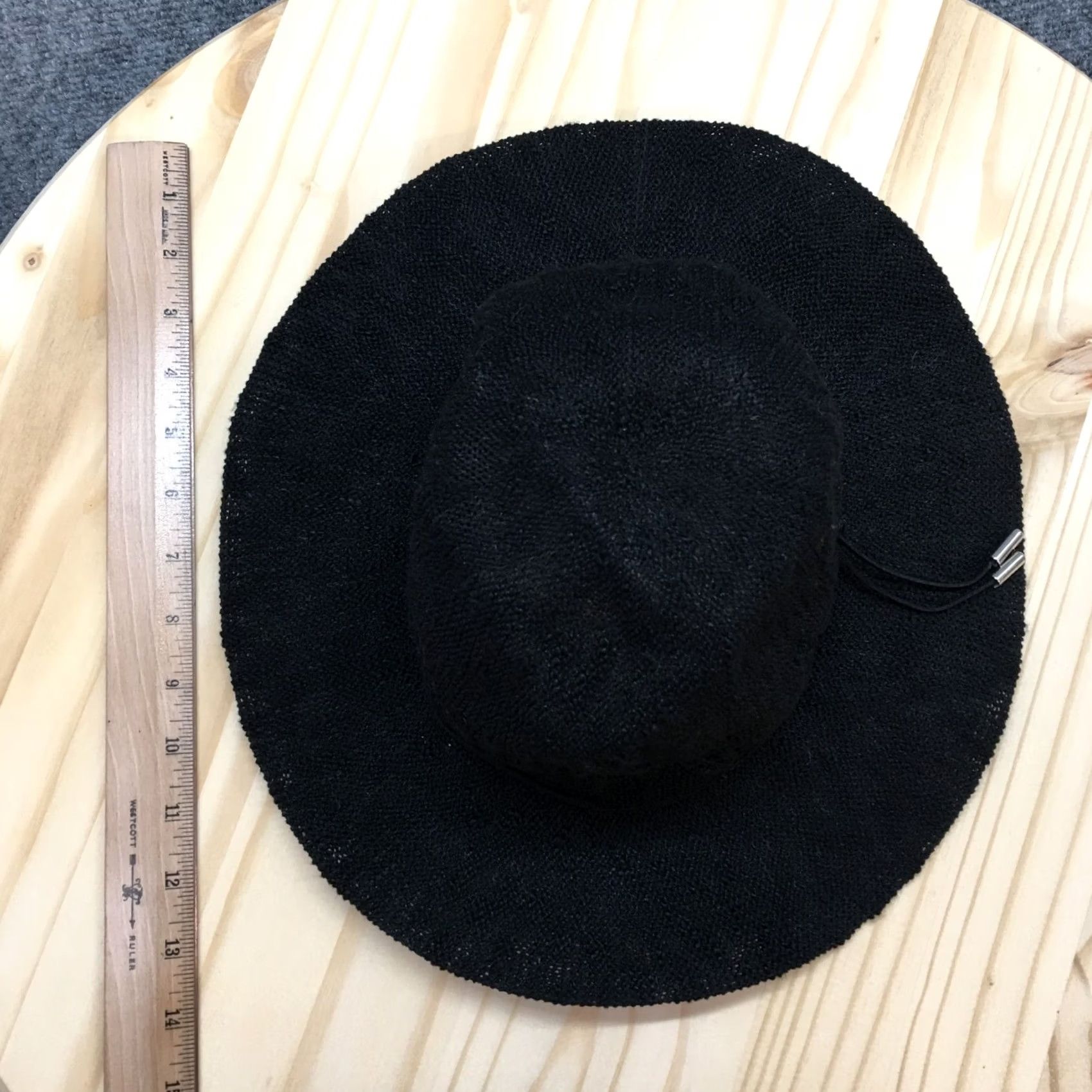 Vince Camuto Vince Camuto Panama Hat Womens Black One Size Adjustable Polyester Panama Hat Ladies Black One Size Size ONE SIZE - 3 Thumbnail