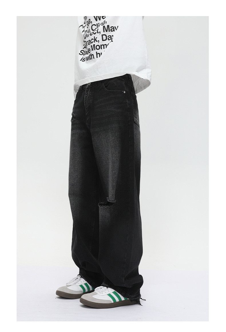 Japanese Brand × Jean Japanese retro distressed washed casual loose scimitar jeans Size US 32 / EU 48 - 4 Thumbnail