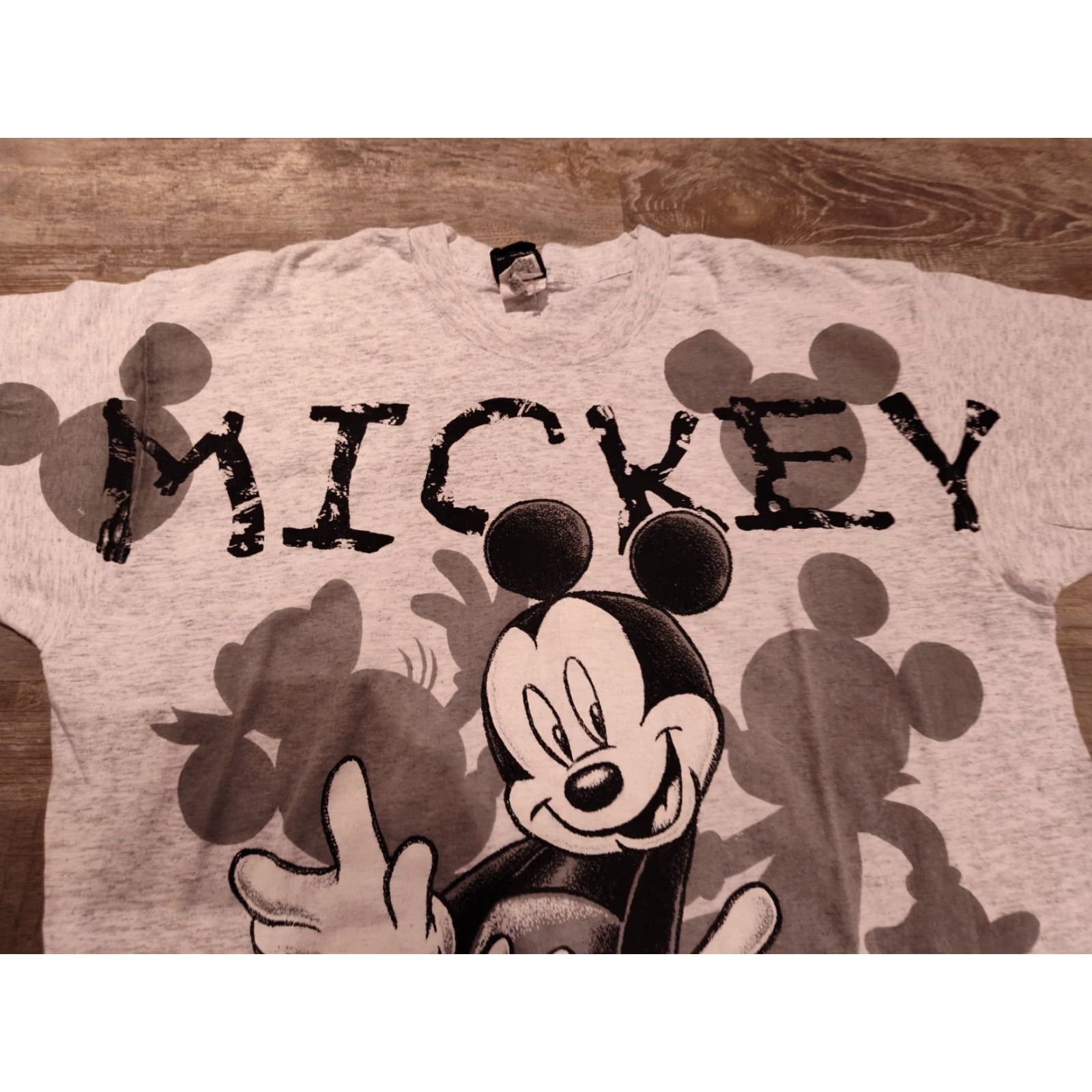 Mickey Unlimited VINTAGE 90s Mickey Mouse Disney T-Shirt Made in USA Gray XL Graphic Print Mens Size US XL / EU 56 / 4 - 5 Thumbnail