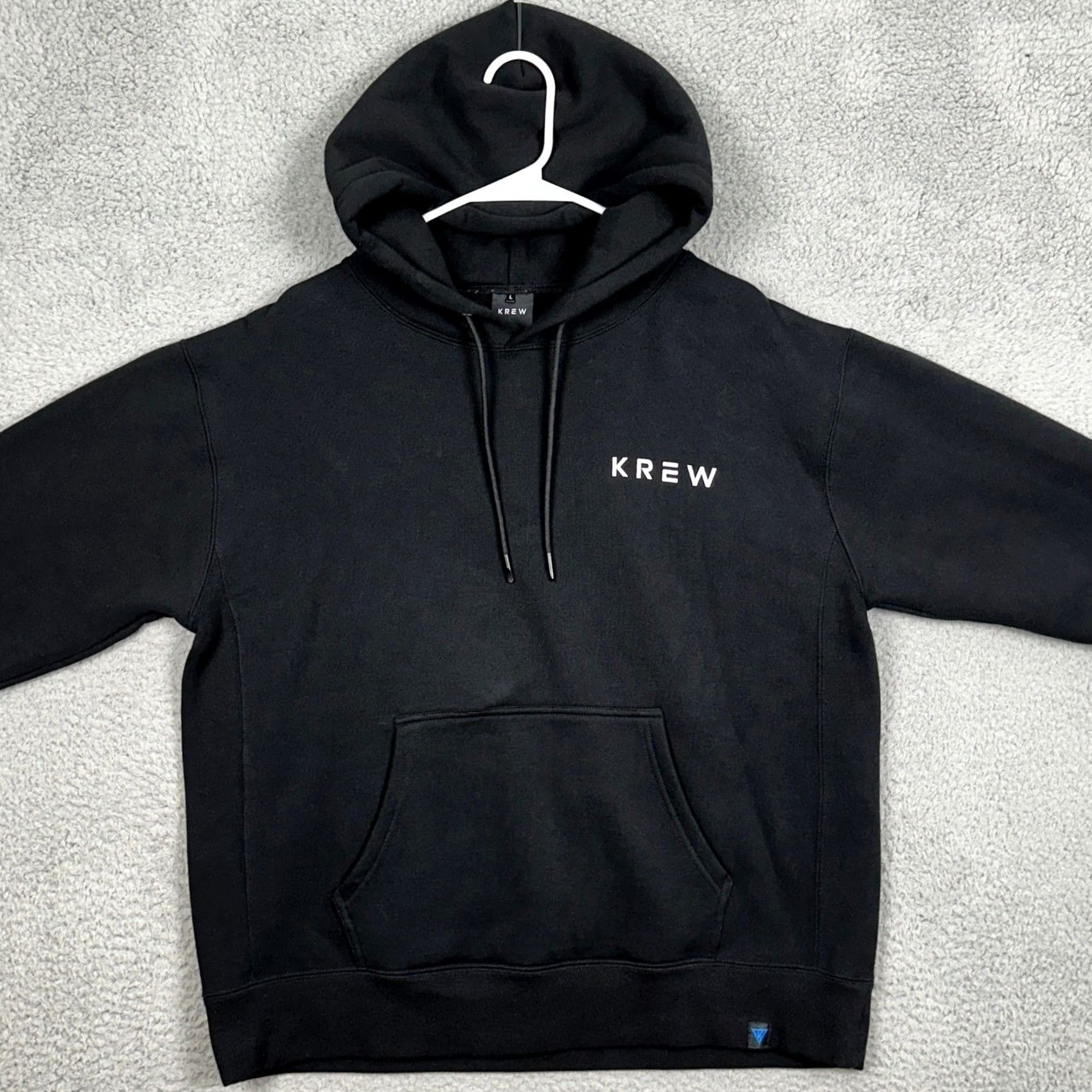 Krewe Krew Hoodie Sweatshirt Black Graphic Pullover Drawstring Hooded Pockets Graphic Print Mens L EUC Size US L / EU 52-54 / 3 - 3 Thumbnail