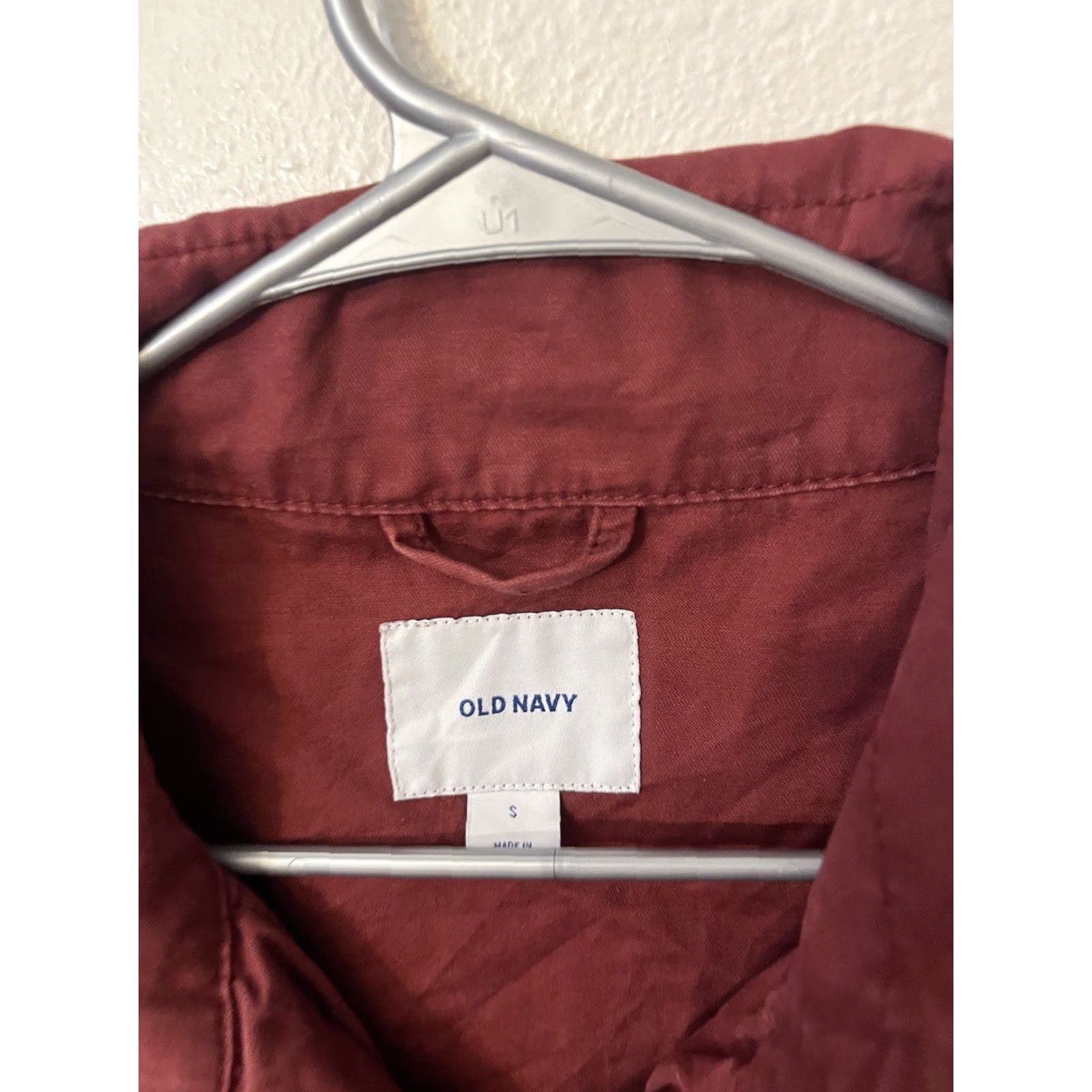 Old Navy Old Navy Safari Jacket Women Small Burgandy 4Pockets Drawstring Waist ZipFront Cotton Jacket Vintage no Size S / US 4 / IT 40 - 2 Thumbnail