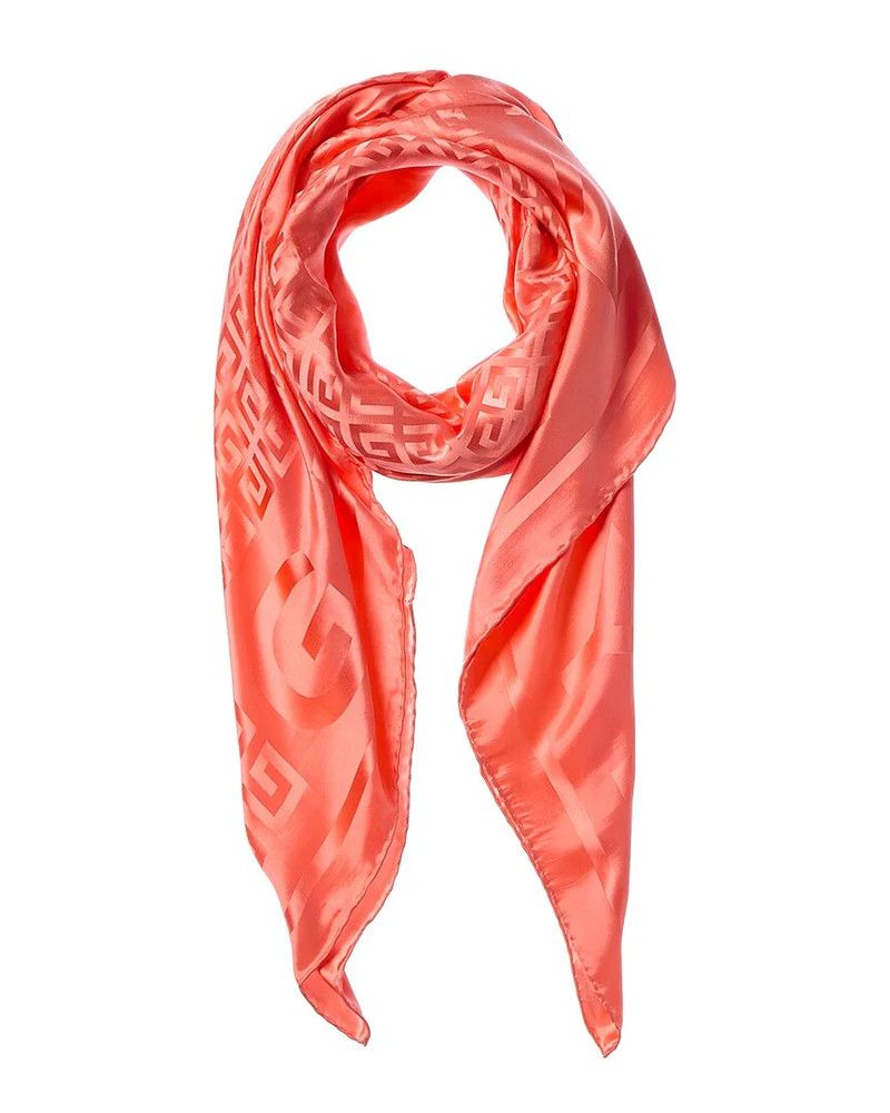 Givenchy o1y0925 Size : OS / Logo-Print Scarf in Salmon Pink Size ONE SIZE - 1 Thumbnail